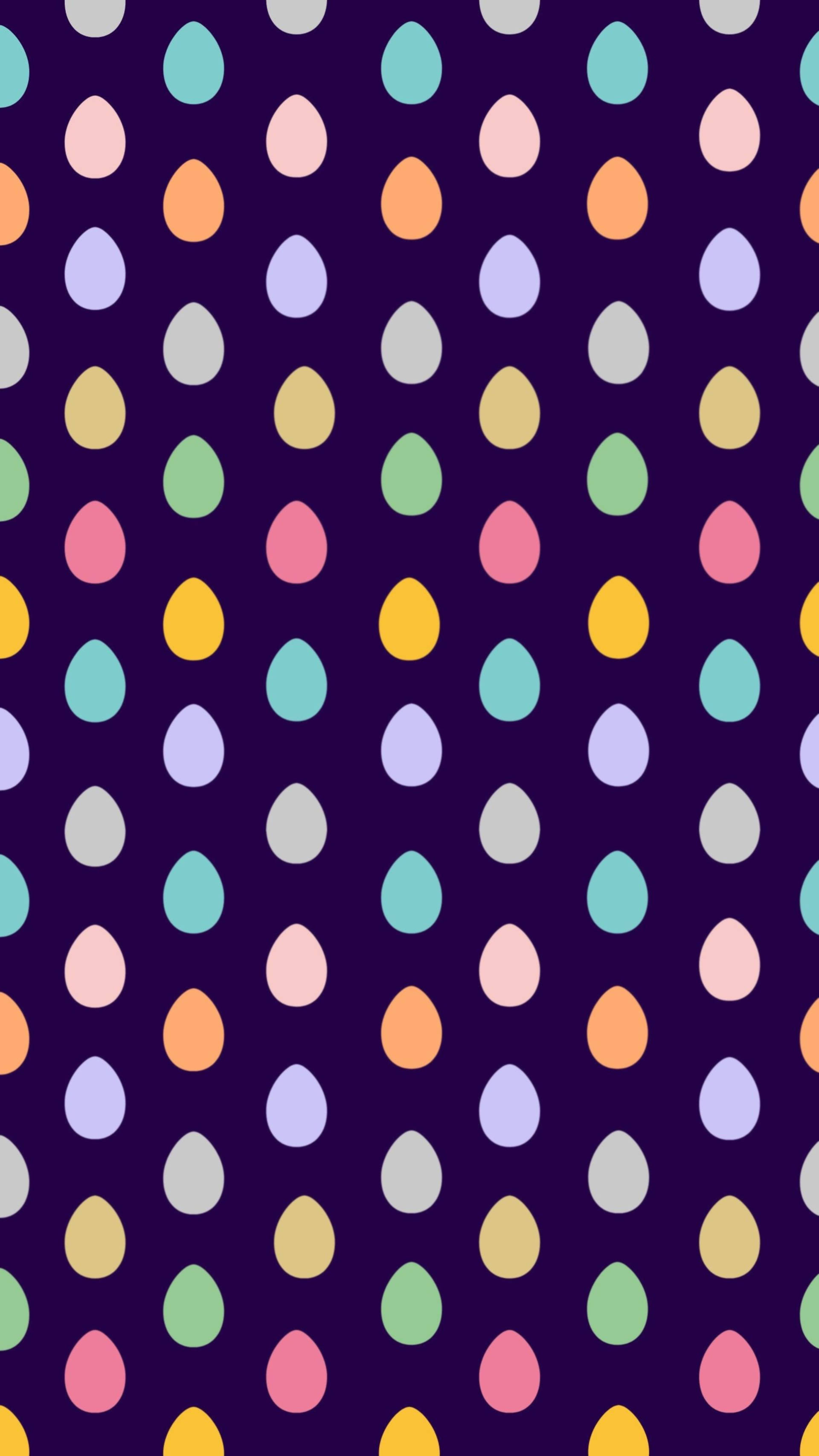 Makulay na Itlog na Aesthetic Pattern Wallpaper