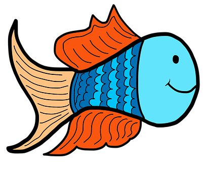 Makulay na Kartun na Isda Wallpaper