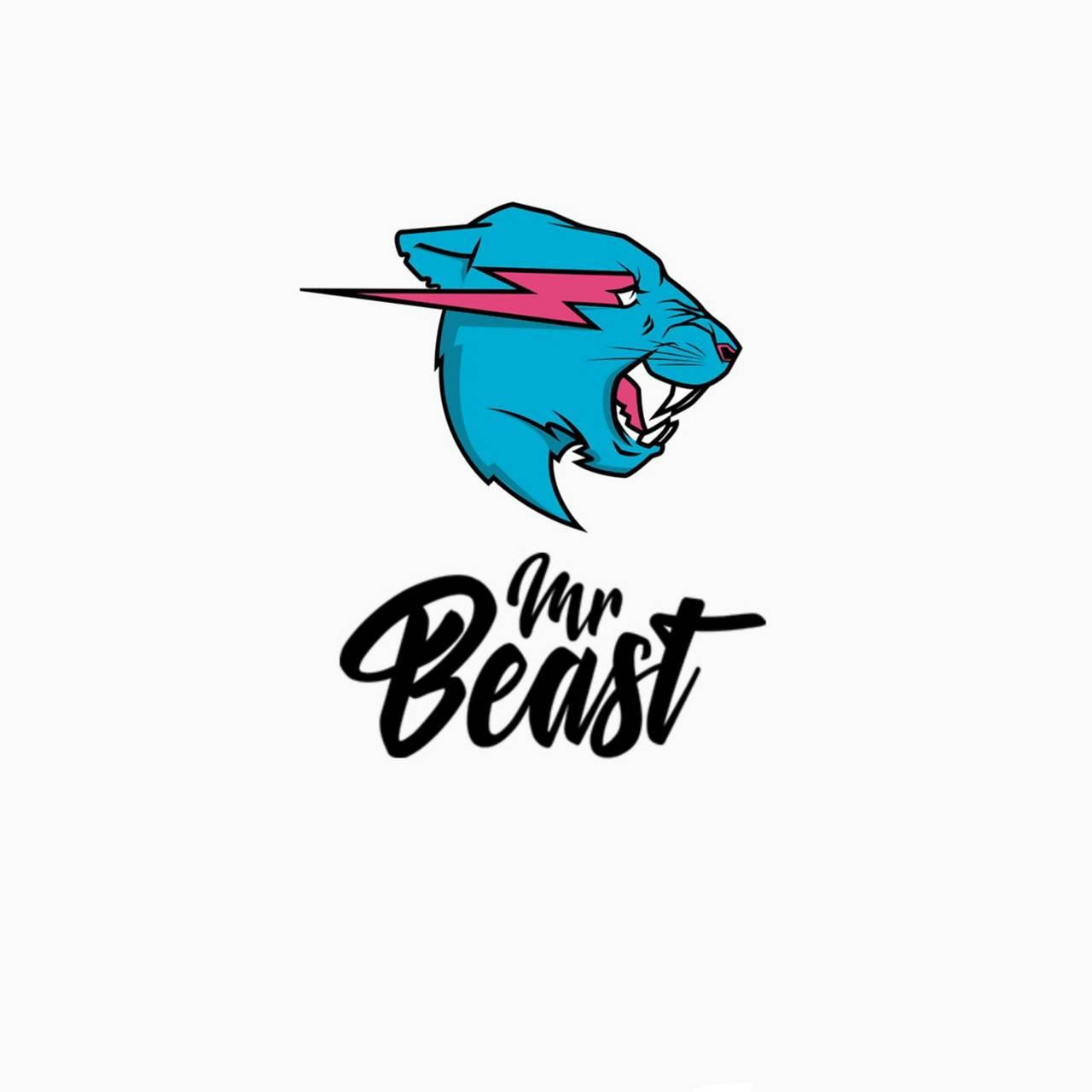 Makulay na Logo at Wordmark ni Mr Beast Wallpaper