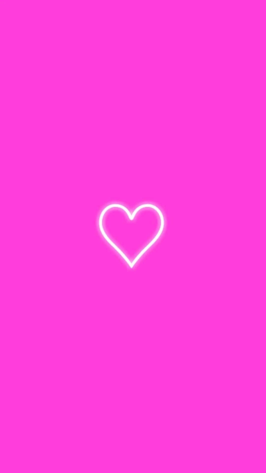 Makulay na mga Neon na Ilaw sa Isang Pangarap na Kulay Rosas Wallpaper