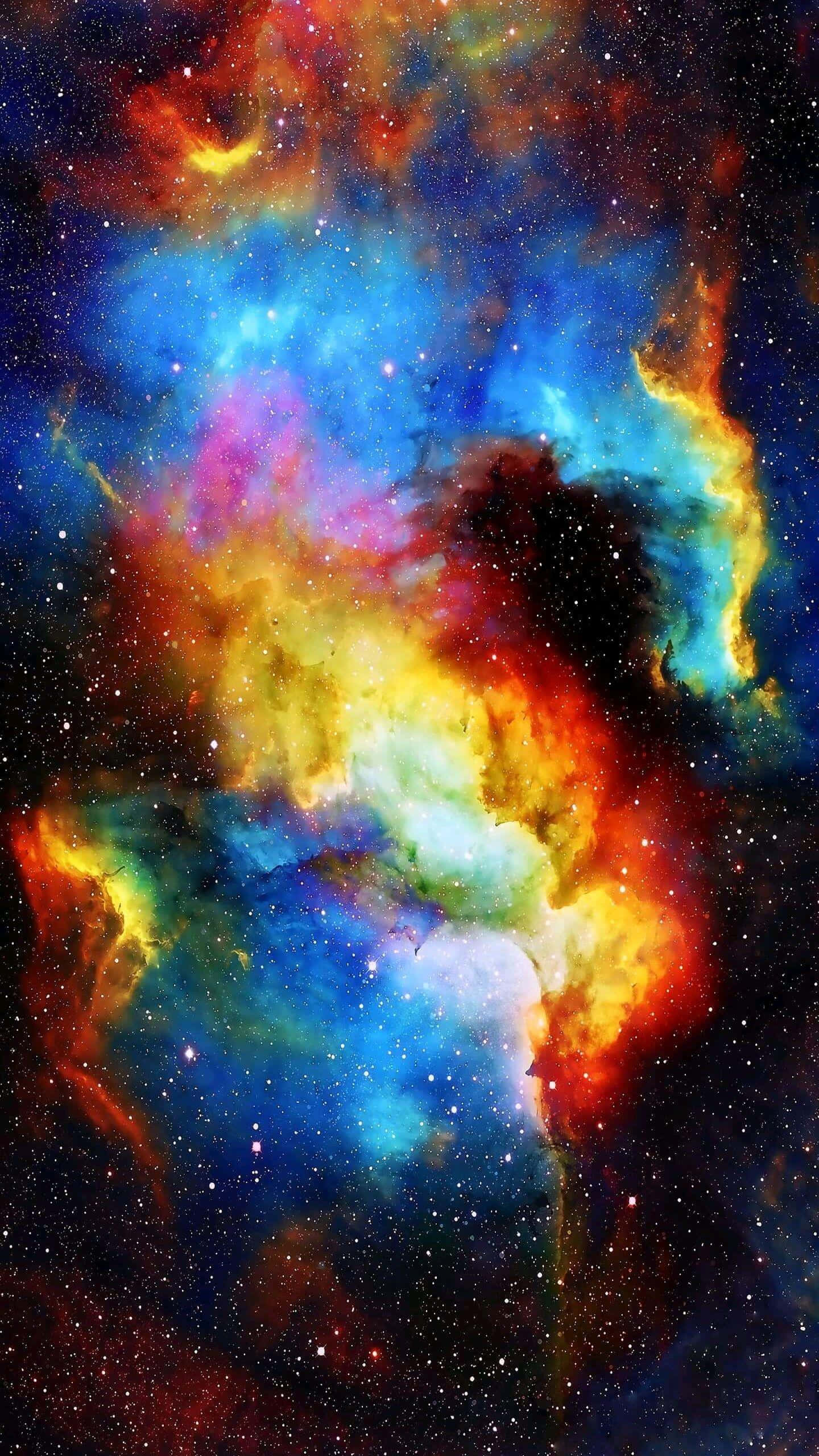 Makulay na Nebula sa Background ng Kalawakan Wallpaper