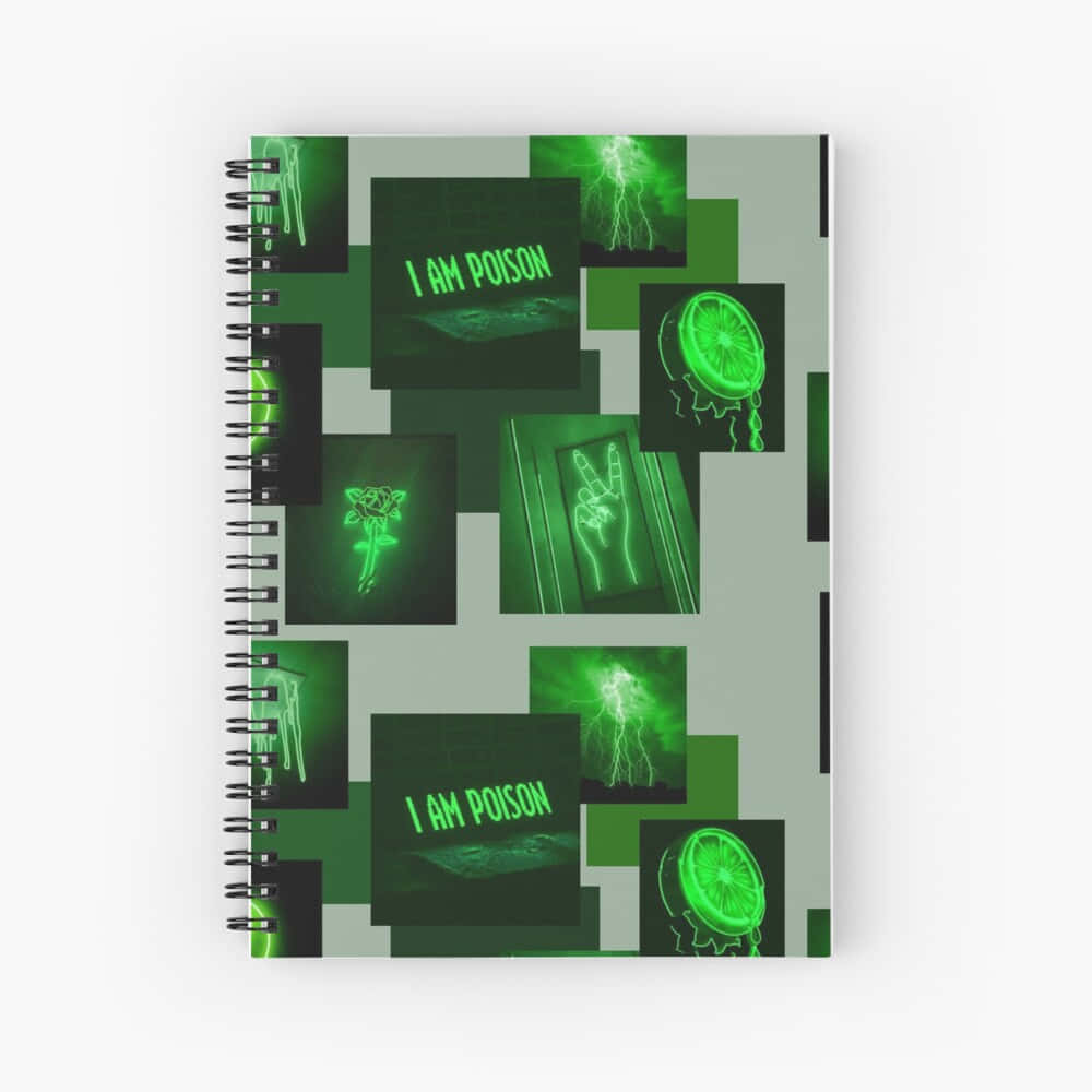 Makulay na Neon Green Aesthetic Background Wallpaper