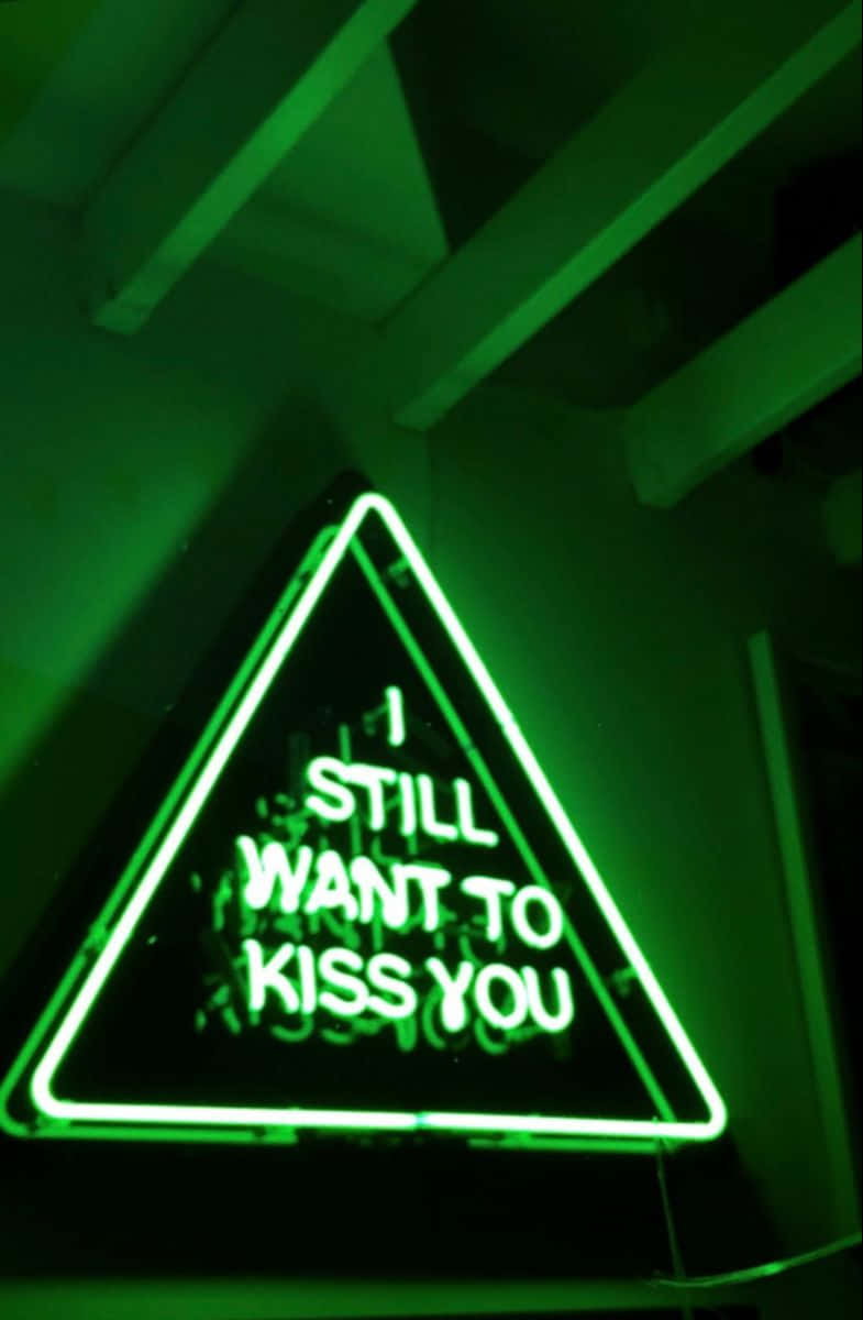 Makulay na Neon Green Aesthetic Background Wallpaper