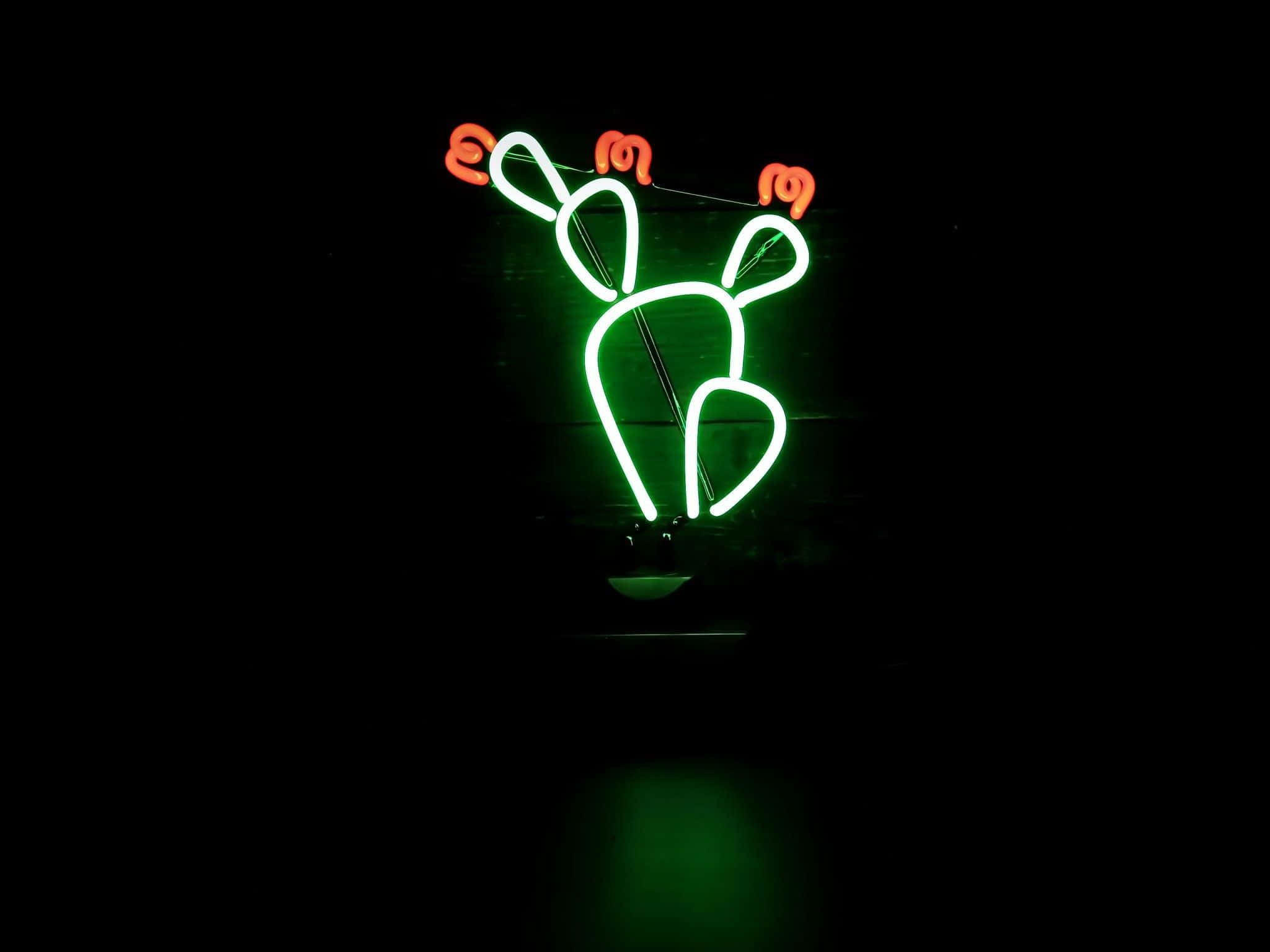 Makulay na Neon Green na Aesthetic Background Wallpaper
