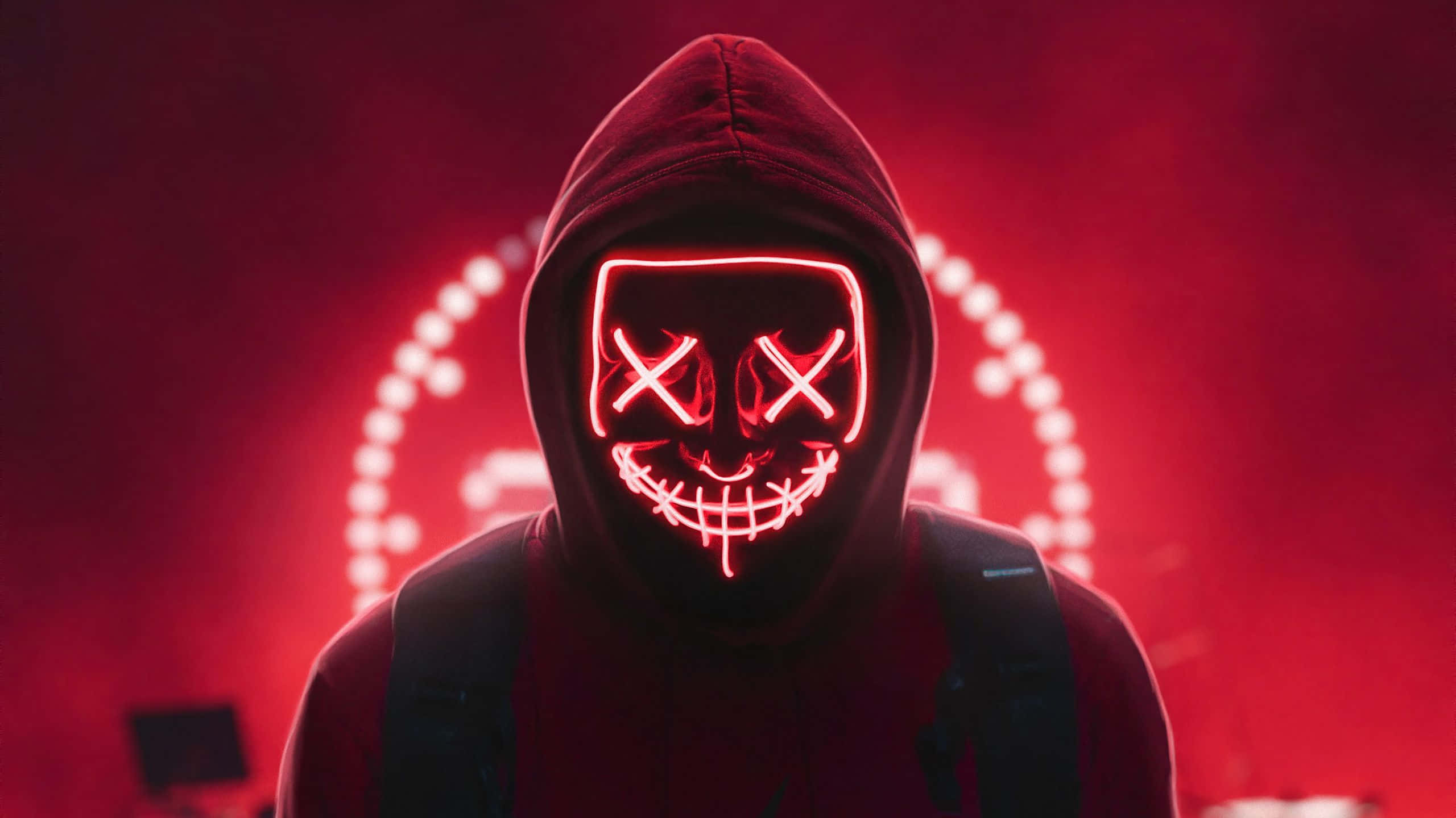 Makulay na Neon Red na Background Wallpaper