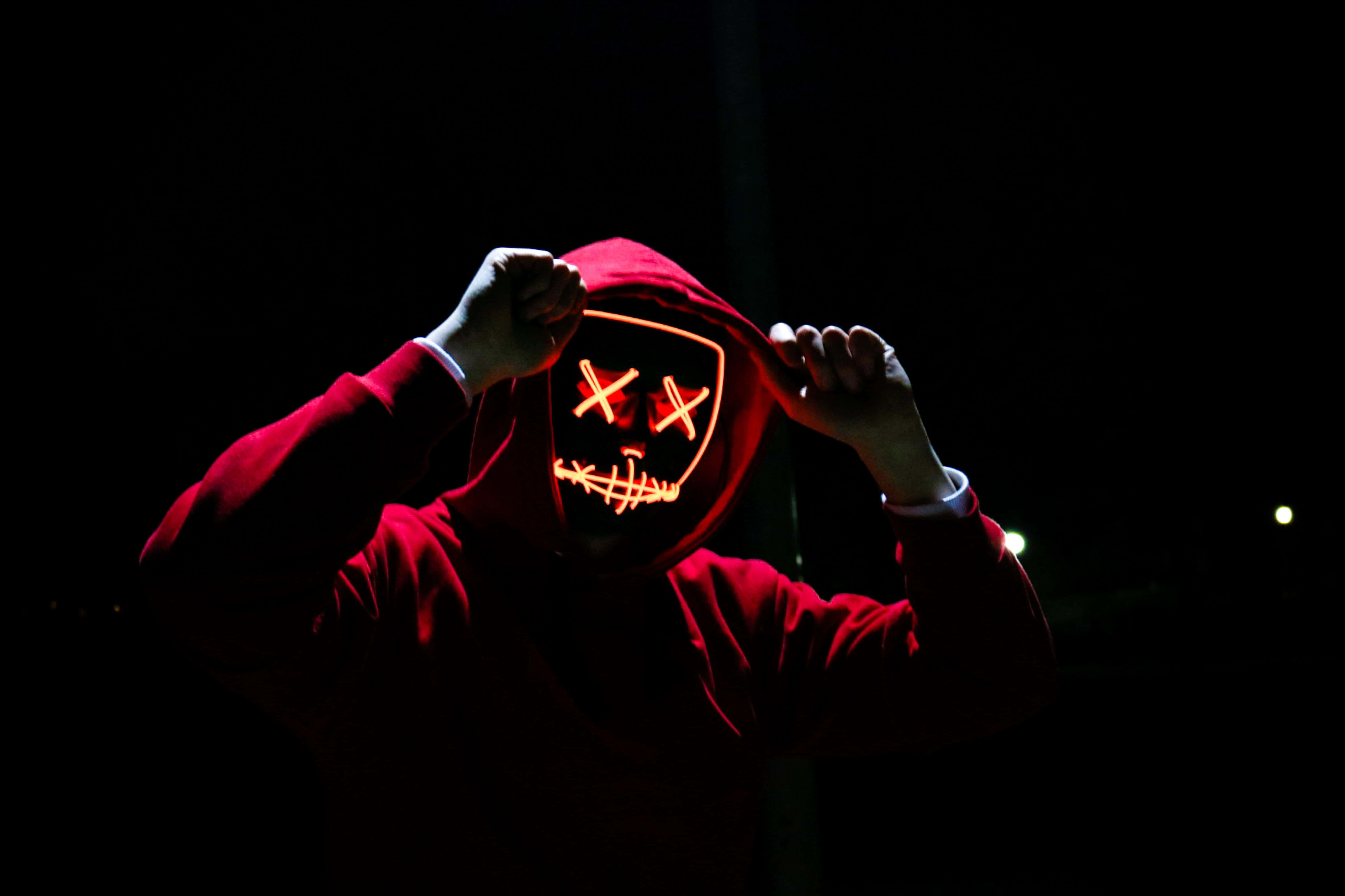 Makulay na Neon Red na Background Wallpaper