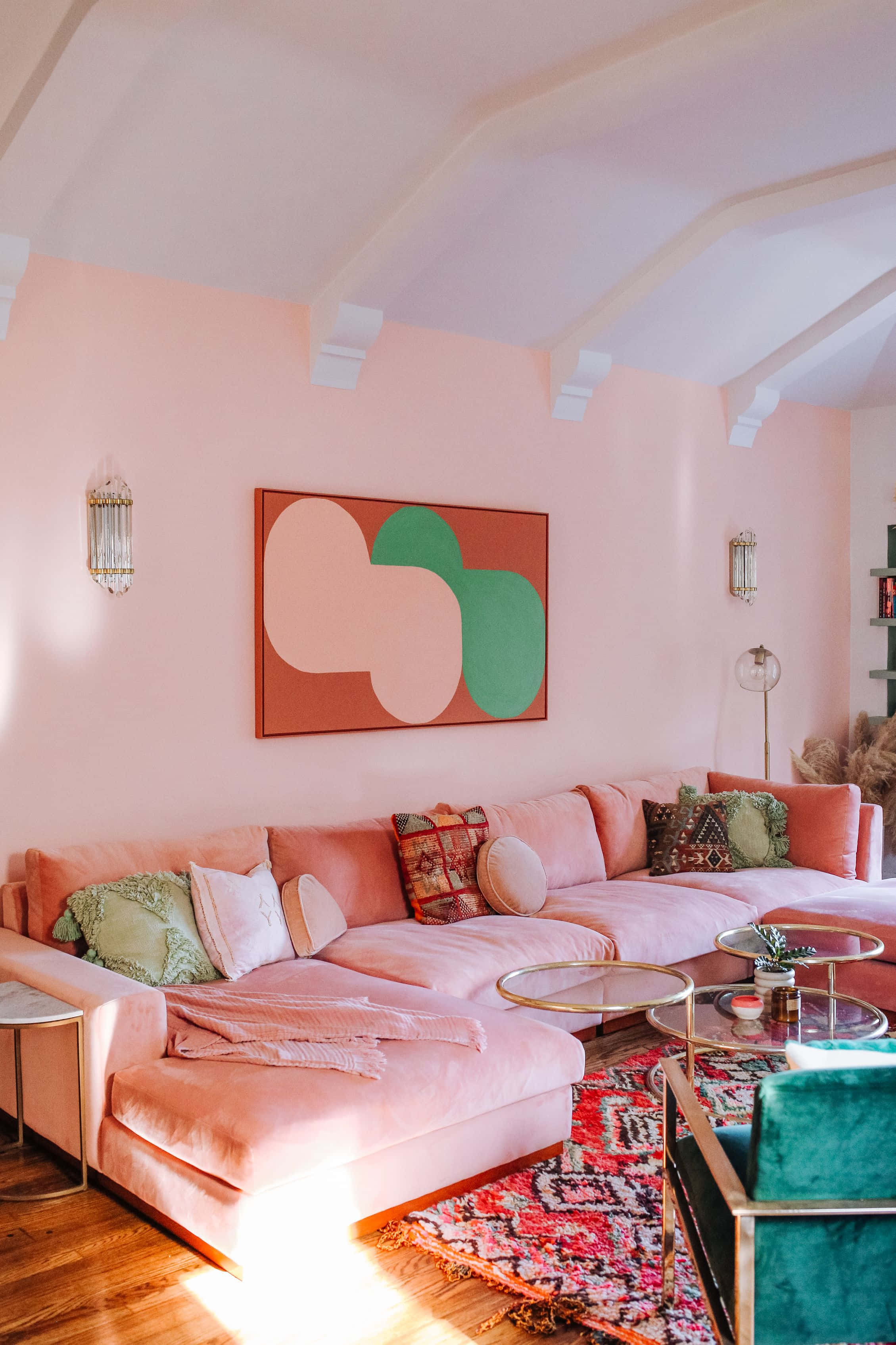 Makulay na Pastel na Abstraktong Sining Wallpaper