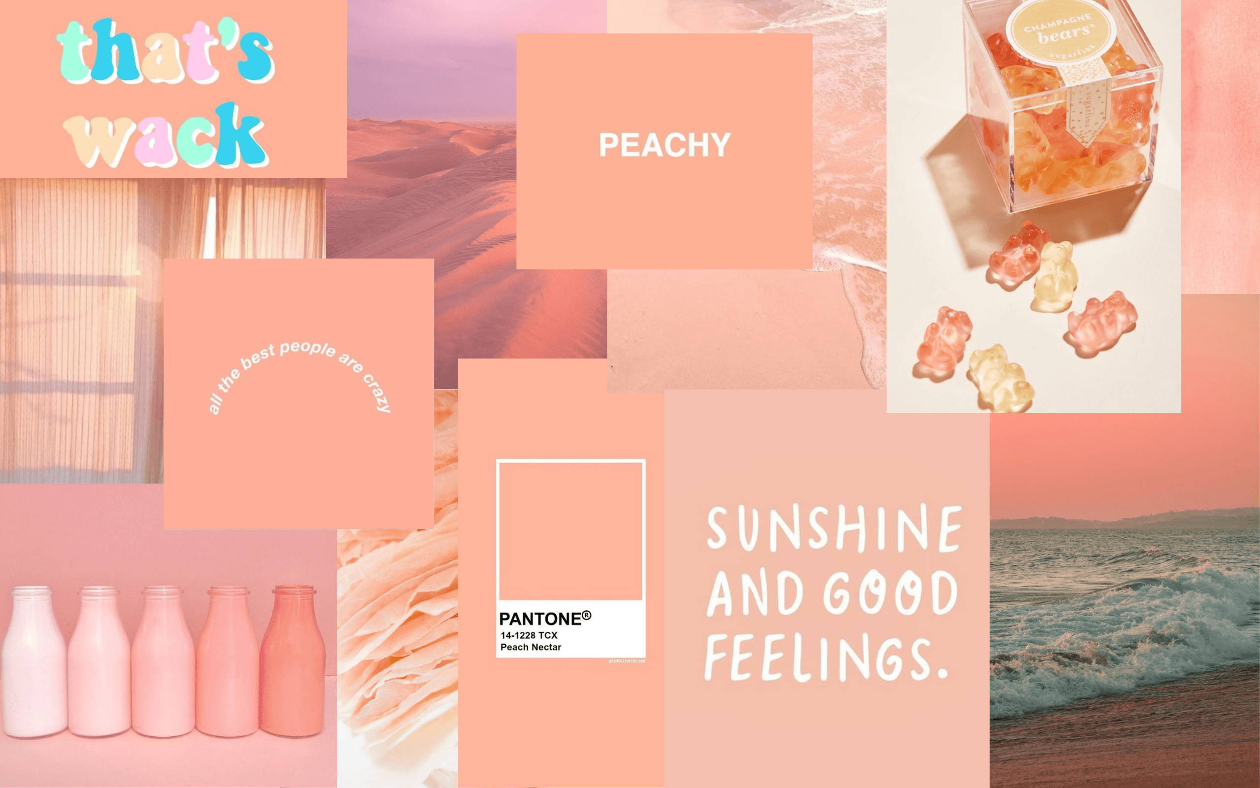 Makulay na Peach Aesthetic Wallpaper