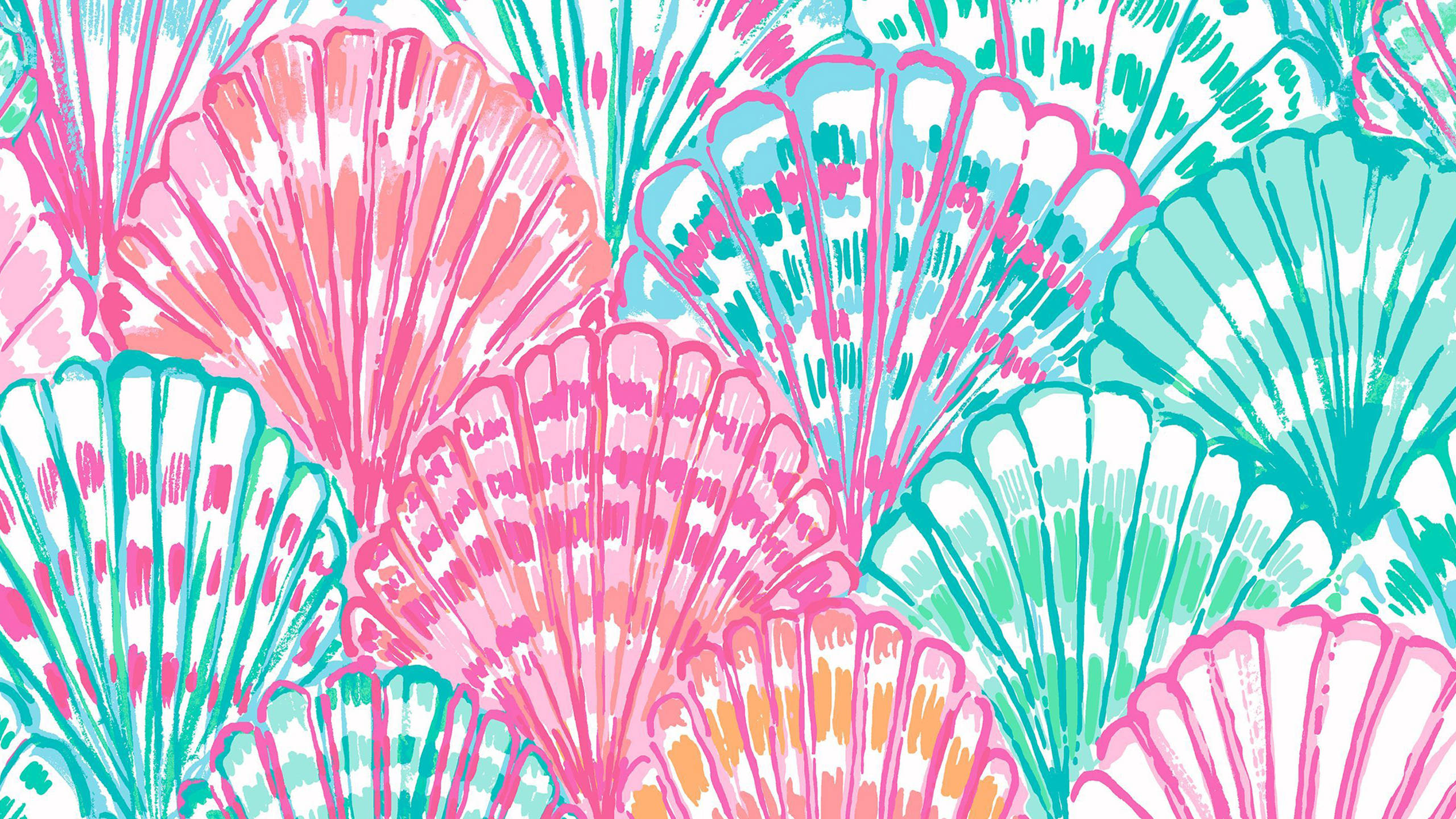 Makulay na Preppy PFP na Disenyong Shell Wallpaper