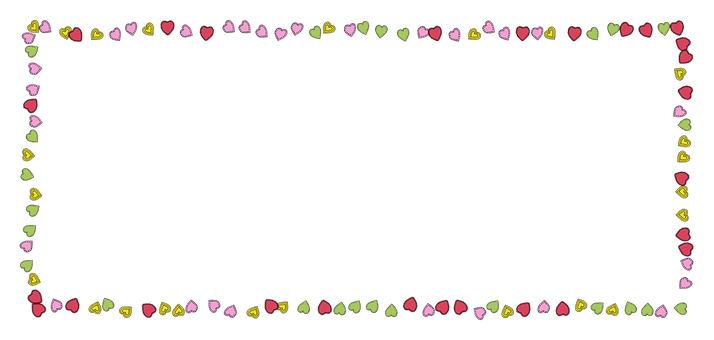 Makulay na Puso na Border Frame Wallpaper