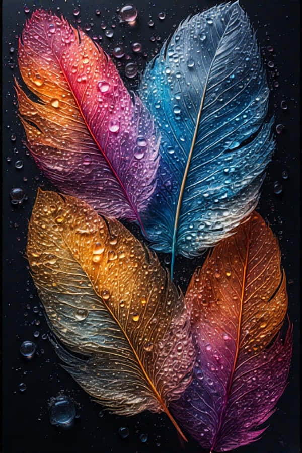 Makulay na Sining ng Balahibo Makulay na Abstrakto 4K Wallpaper