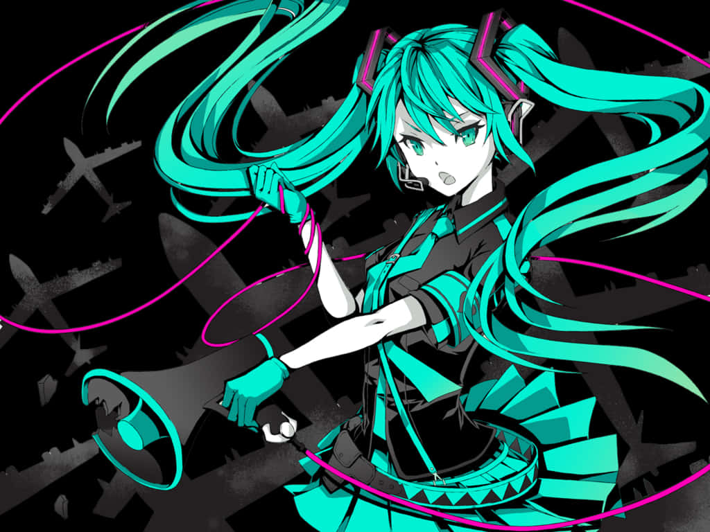 Makulay na Sining ni Hatsune Miku Wallpaper