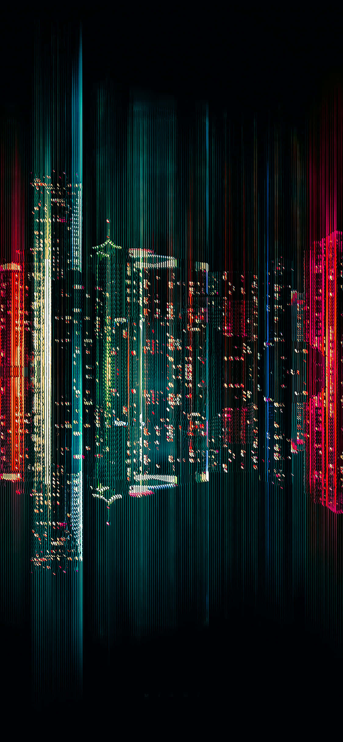 Makulay na tanawin ng Dark City Wallpaper