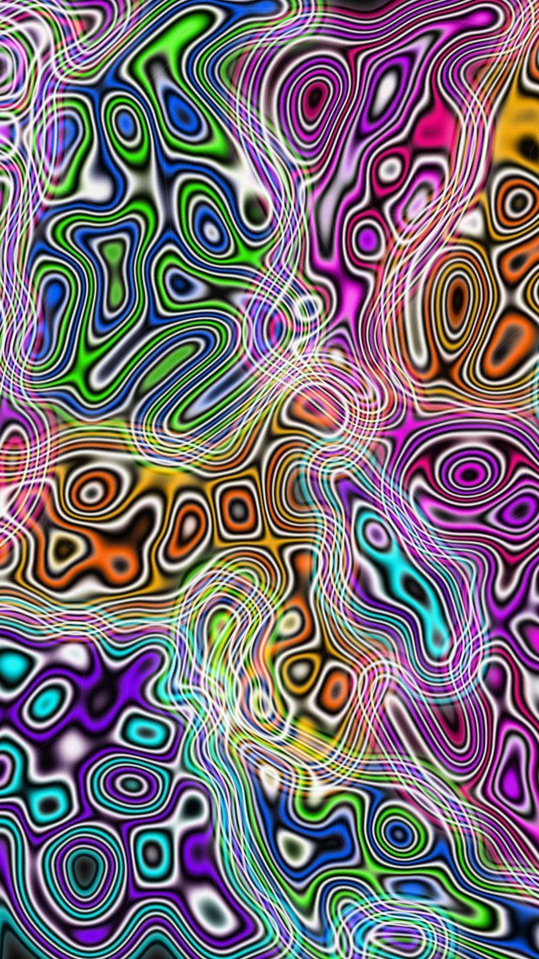 Makulay na Trippy na mga Blob Wallpaper
