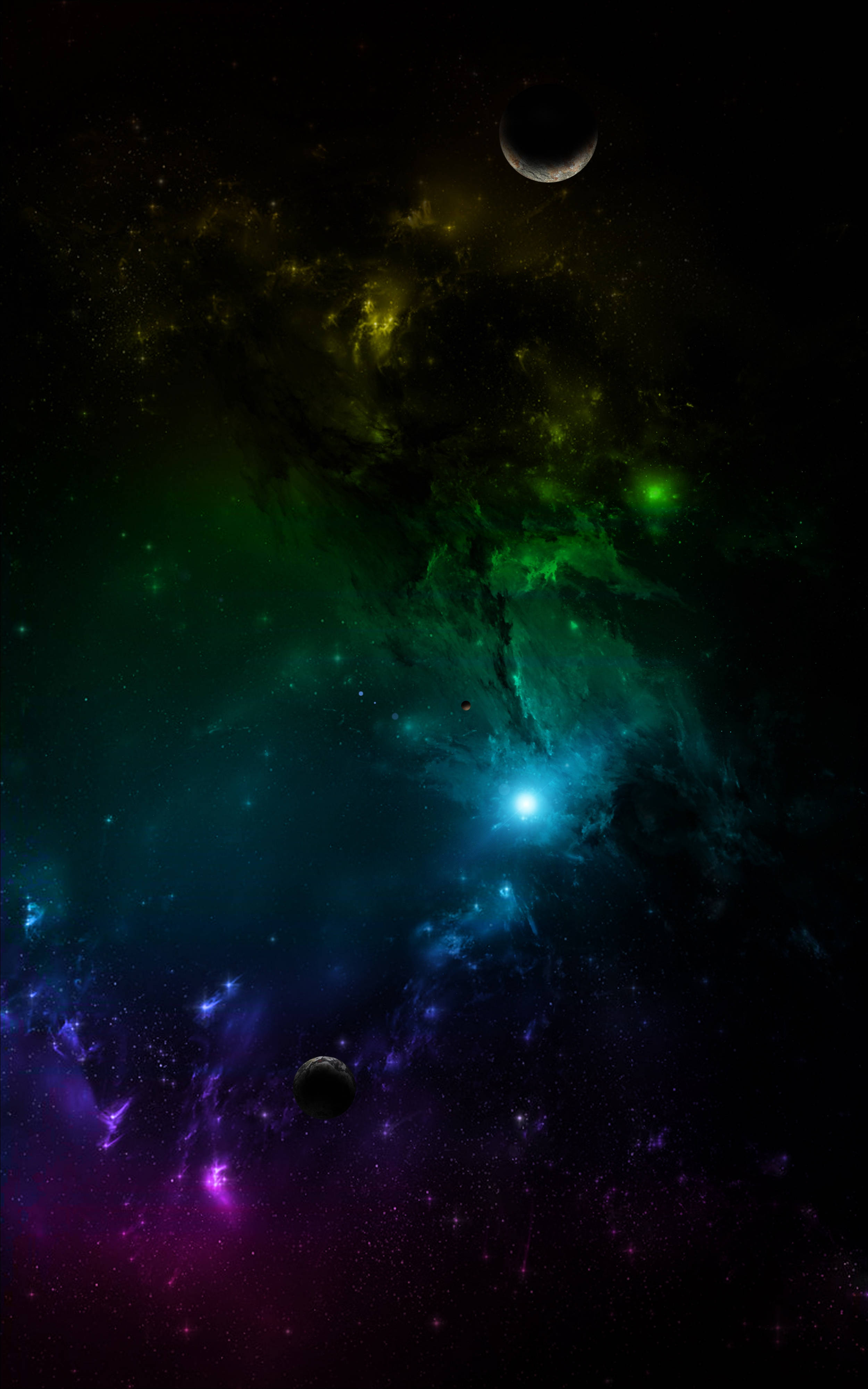 Makulay na Universe Cell Phone Art Wallpaper