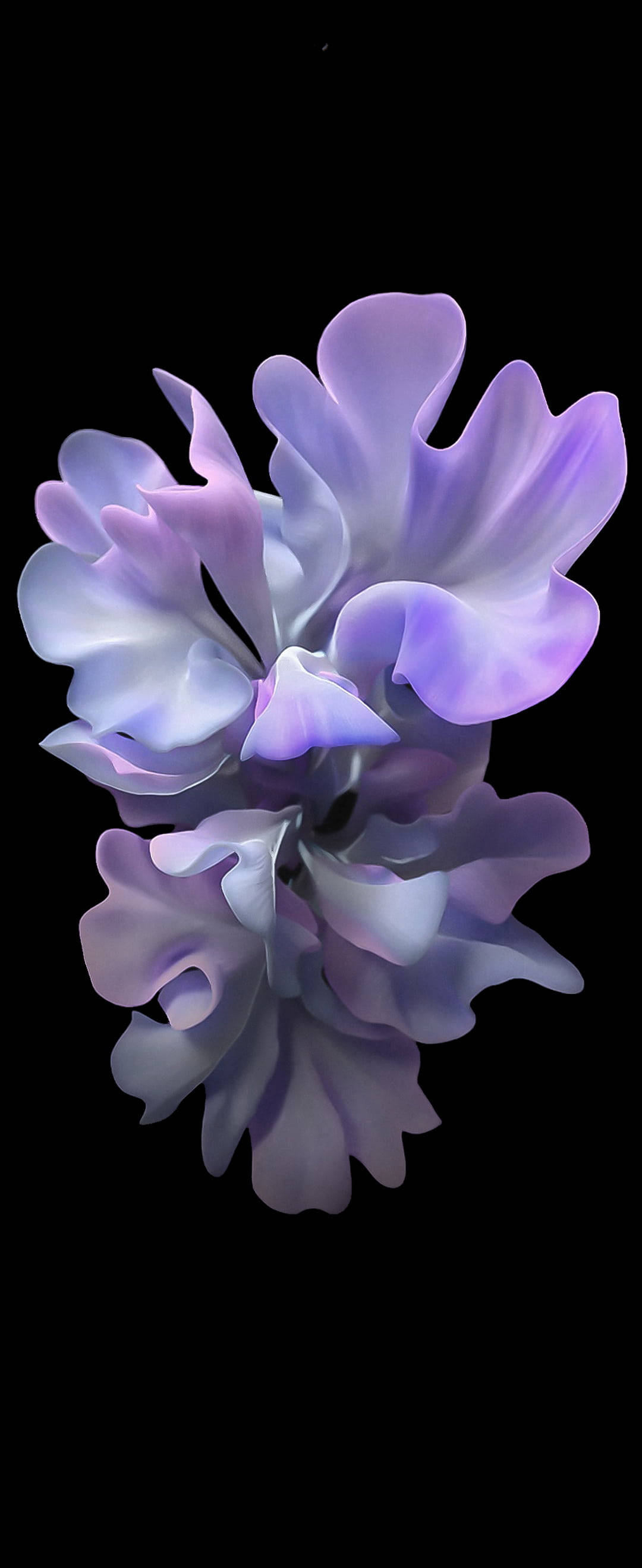 Makulay na Violet na Sining ng Bulak para sa Samsung S20 FE Wallpaper