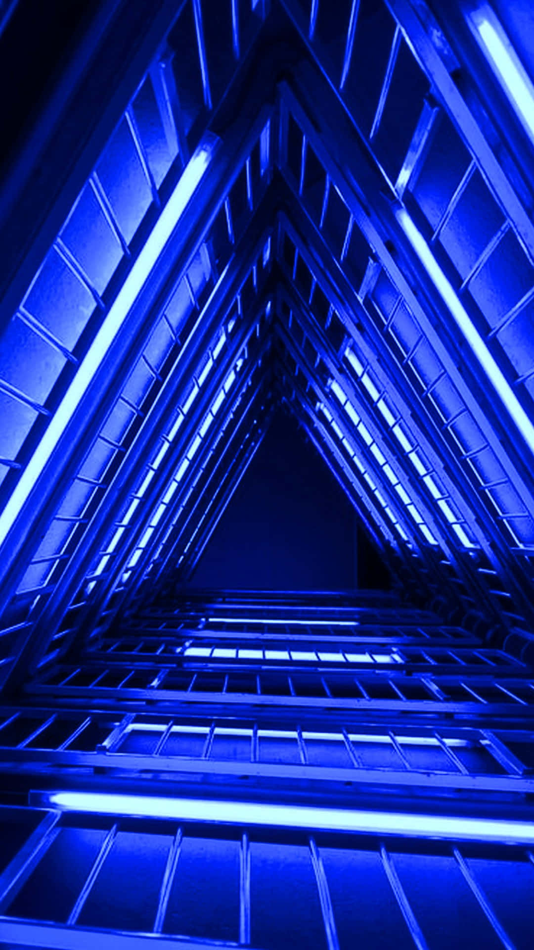 Makulong Neon Blue na Sintetikong Tekstura Wallpaper