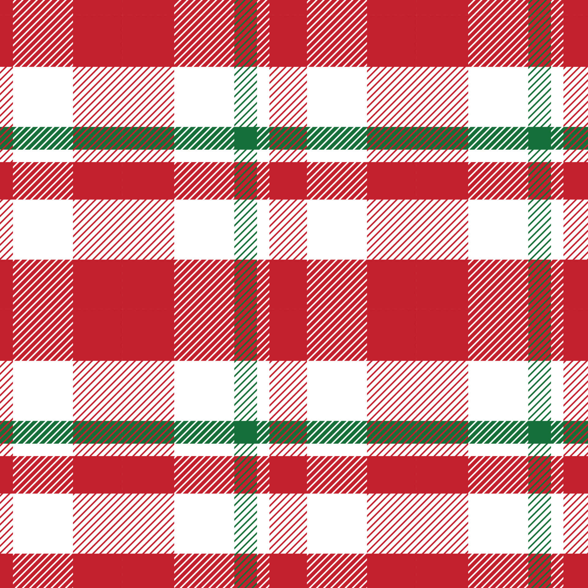 Malaking Pula, Berde at Puti na Pattern na Christmas Plaid Background Wallpaper