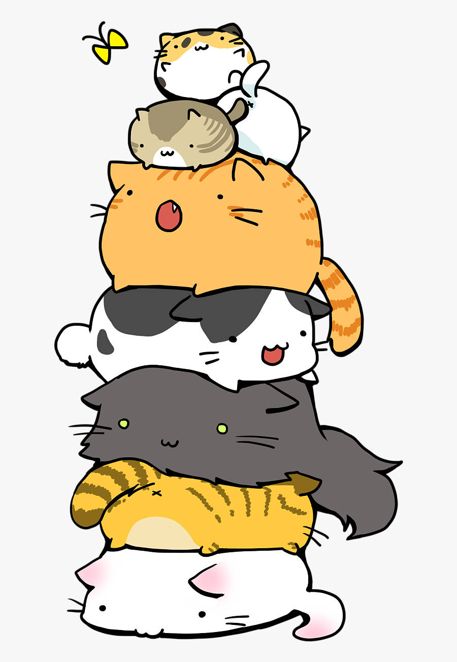 Malalaki at Maliliit na Cartoon Cats Wallpaper