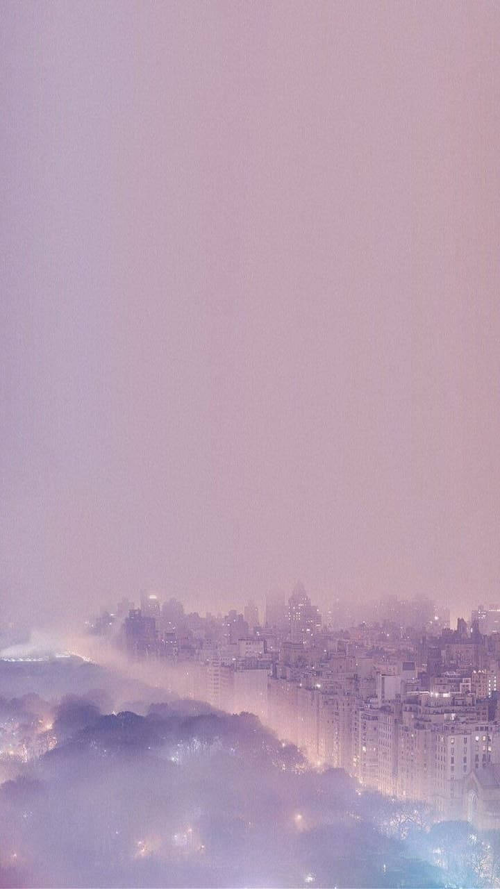 Malambot na Aesthetic na Tanawin ng Lungsod Wallpaper
