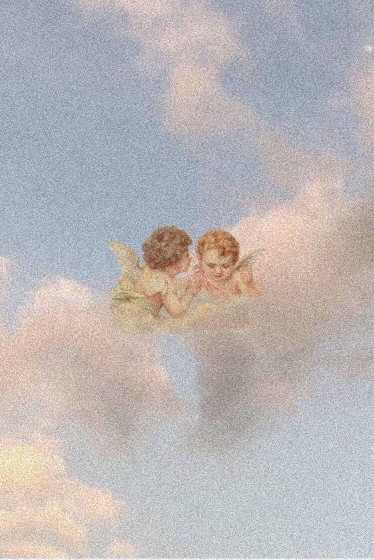 Malambot na Aesthetic na mga Anghel Wallpaper
