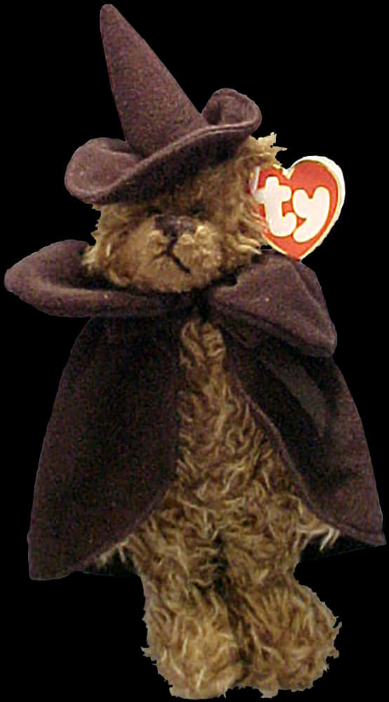 Malambot na Teddy Bear na may Sombrerong Pang-bruha Wallpaper