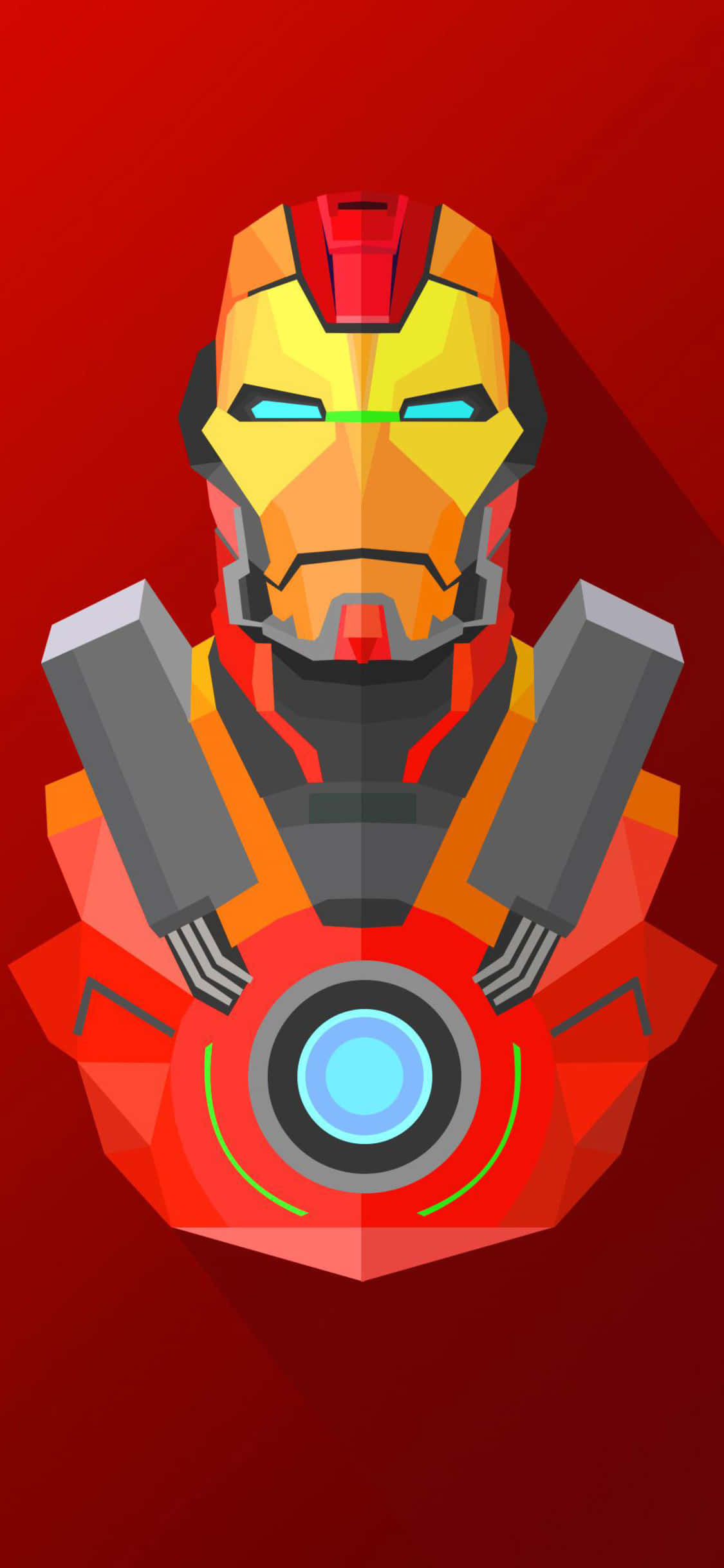 Malamig na Red Orange Iron Man iPhone Wallpaper