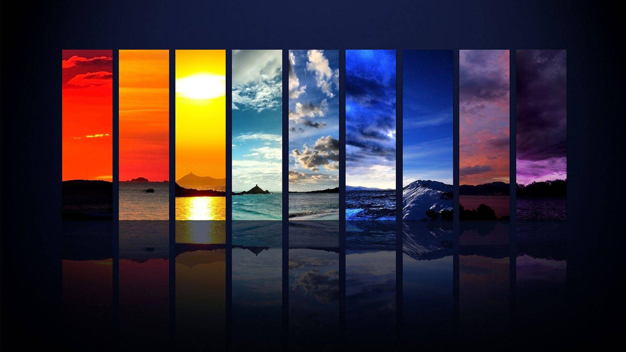 Malamig na Spektrum ng Langit Wallpaper