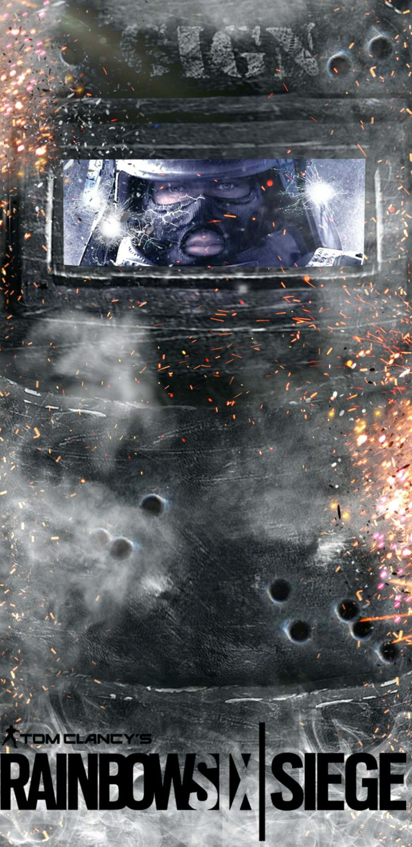 Malapit na Kuha ng Pixel 3xl na may Rainbow Six Siege Game Wallpaper