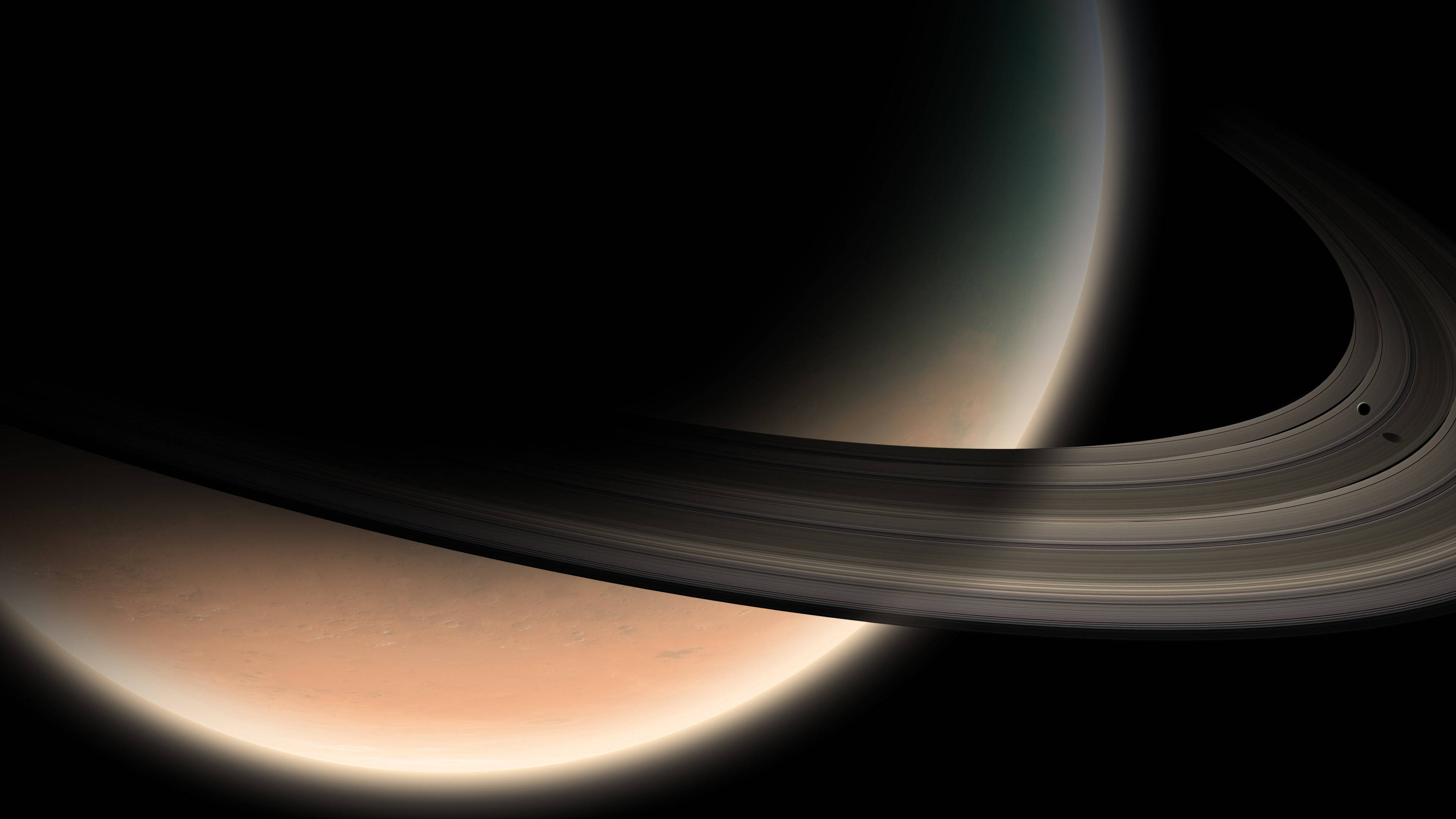 Malapitan na Saturn 4K Wallpaper
