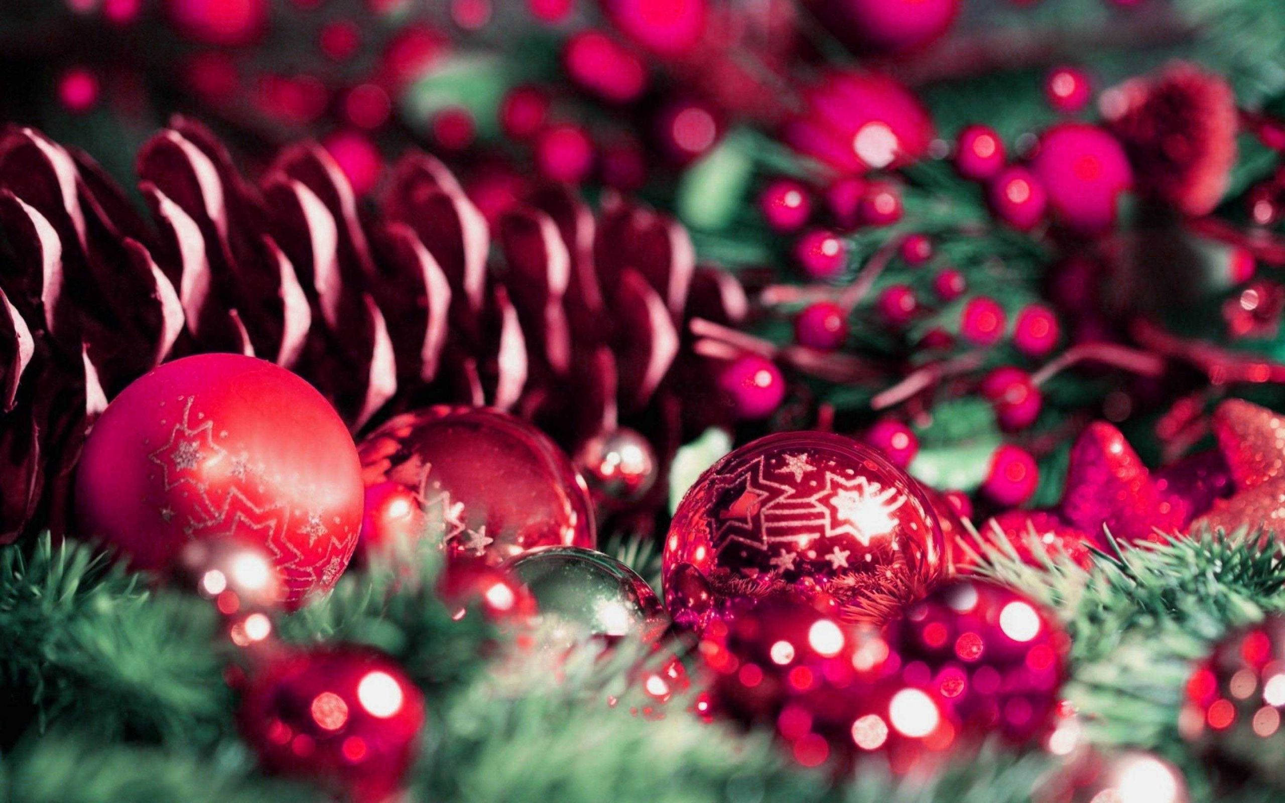 Malapitang Tanaw ng Palamuting Pasko na Palamutya Wallpaper