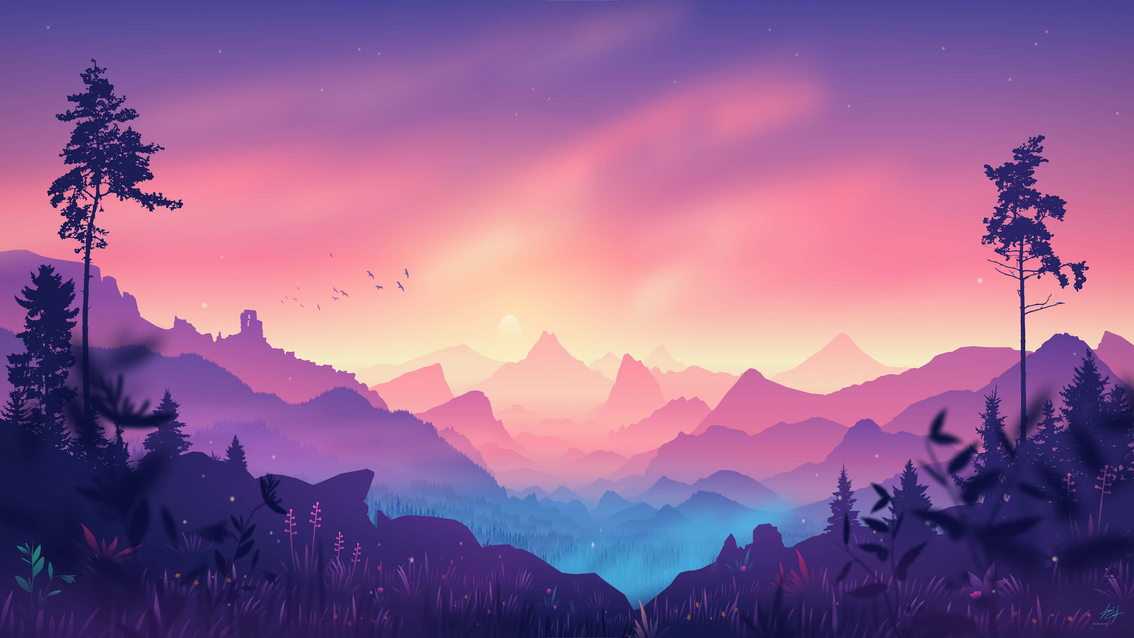 "Malawak na Birheng Kabundukan ng Bundok" Wallpaper