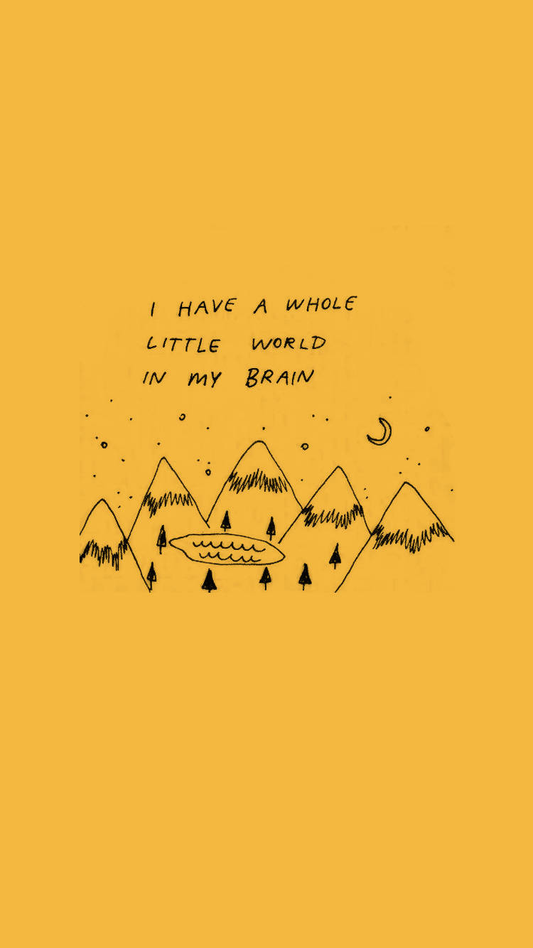 Maliit na Mundo Cute Pastel Yellow Aesthetic Quote Wallpaper