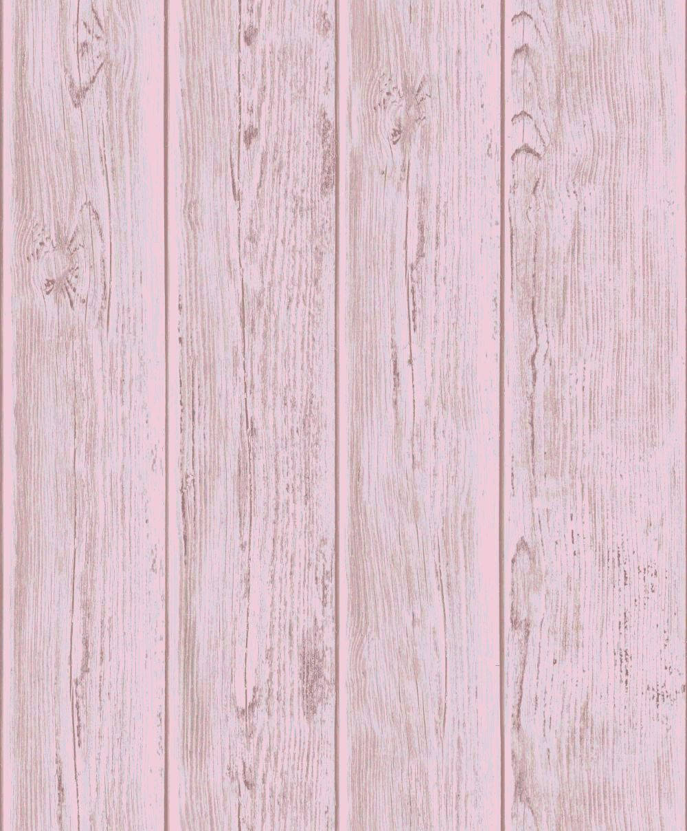 Maliwanag at bold metallic Rose Gold wooden paneling Wallpaper