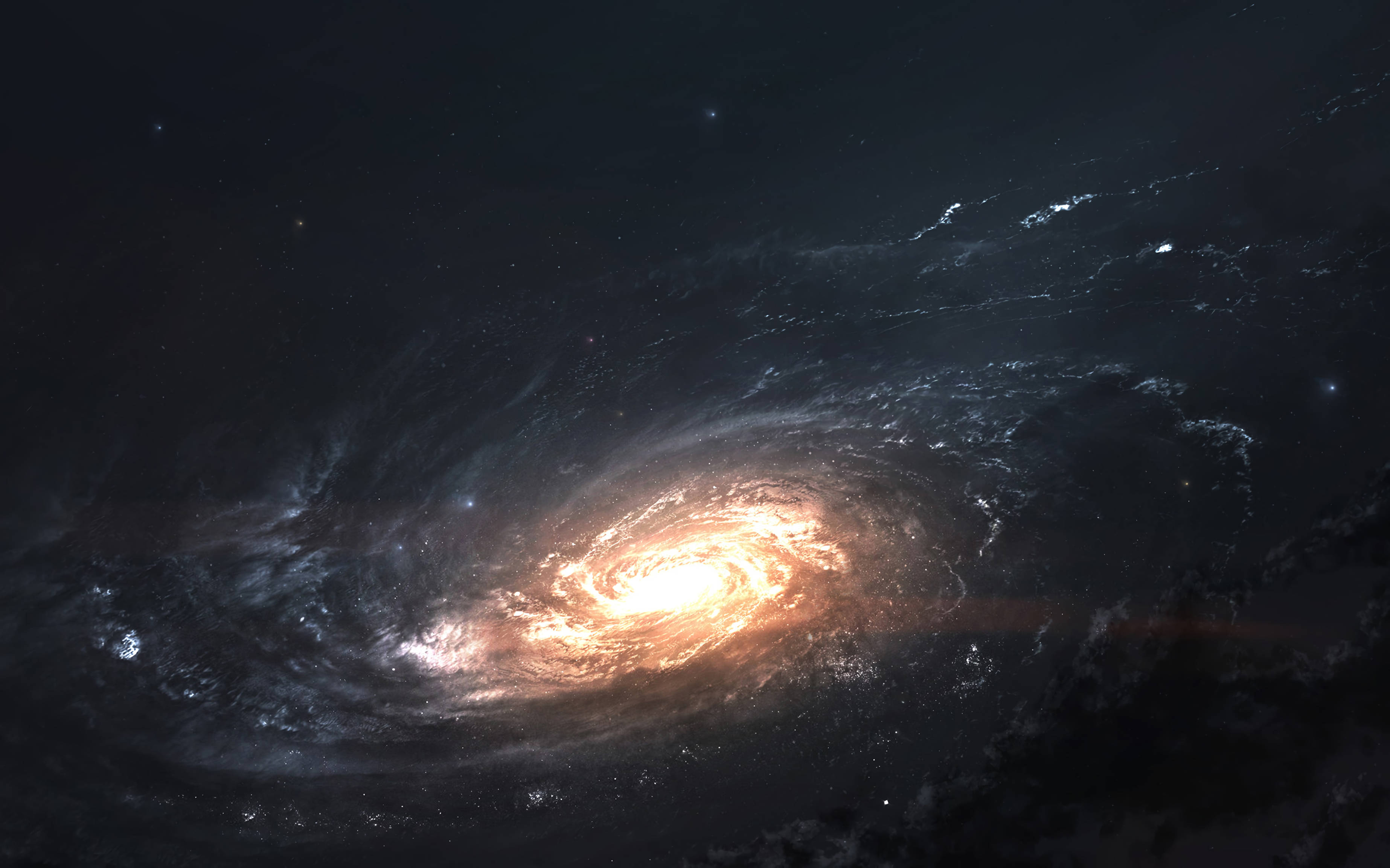 Maliwanag at Makulay na Andromeda Galaxy na Nagpapaliwanag sa Outer Space Wallpaper