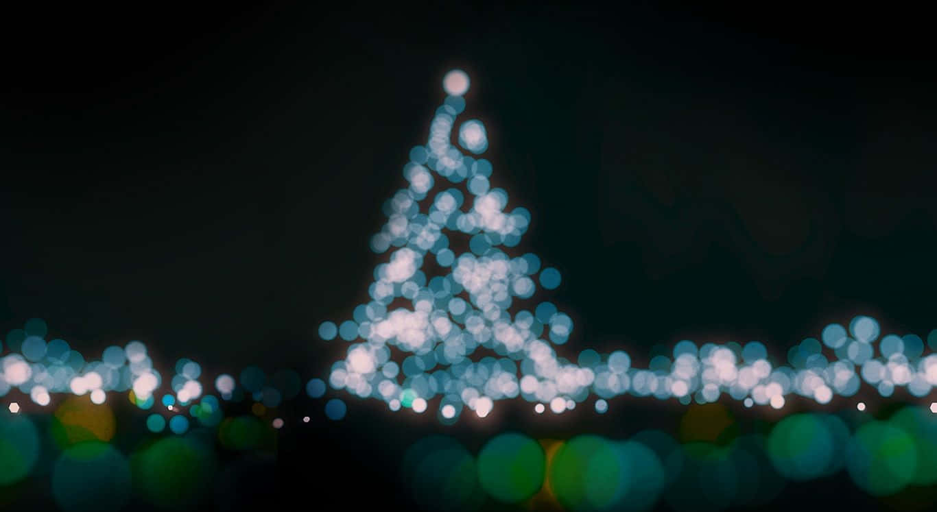 Maliwanag na diwa ng Pasko kasama ang makulay na ilaw ng holiday Wallpaper