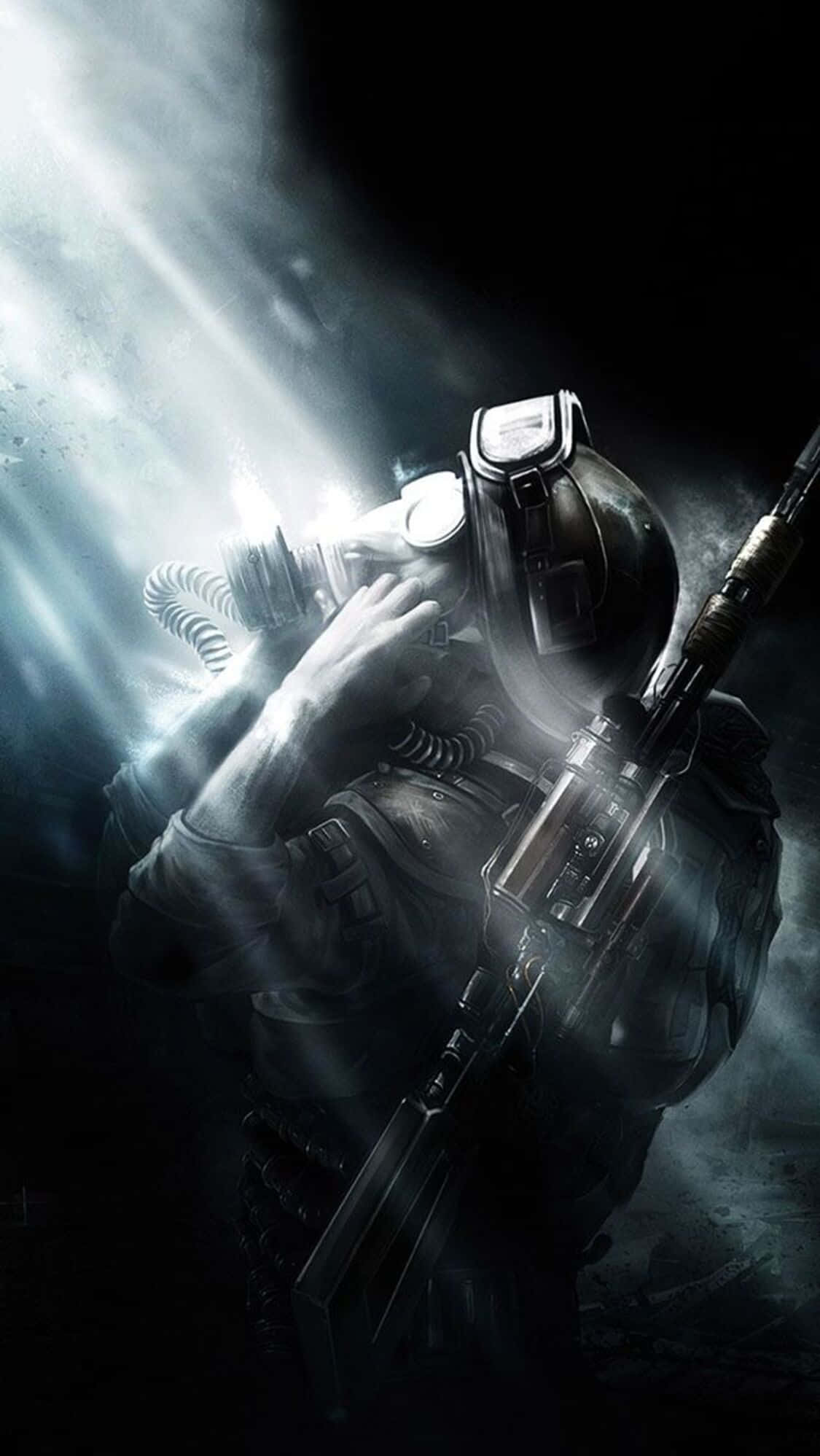 Maliwanag na Liwanag na Sumisikat iPhone X Metro Last Light Background Wallpaper