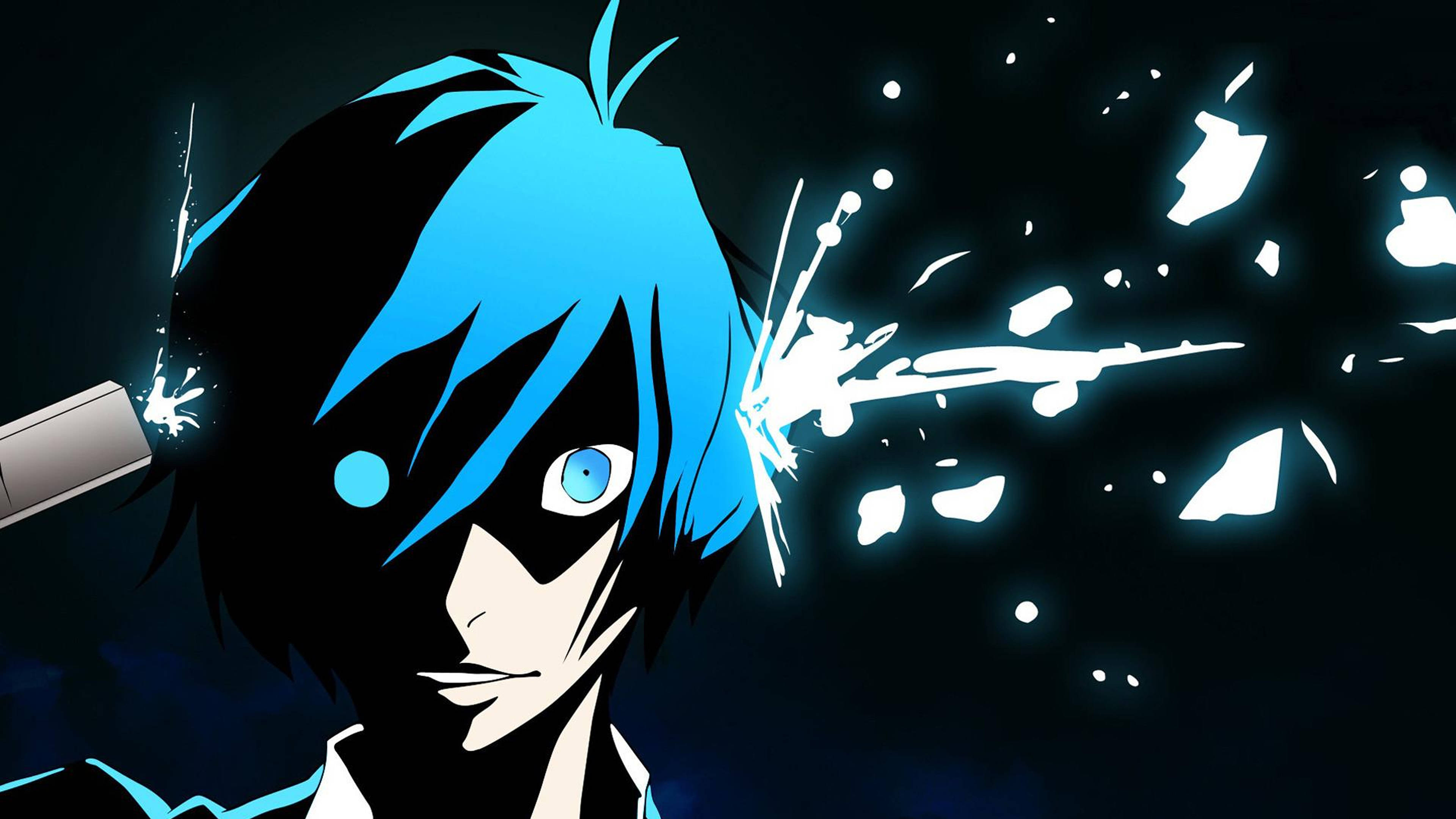 Malungkot na Anime 4K na Batang Lalaki na Binabaril ang Sarili Wallpaper