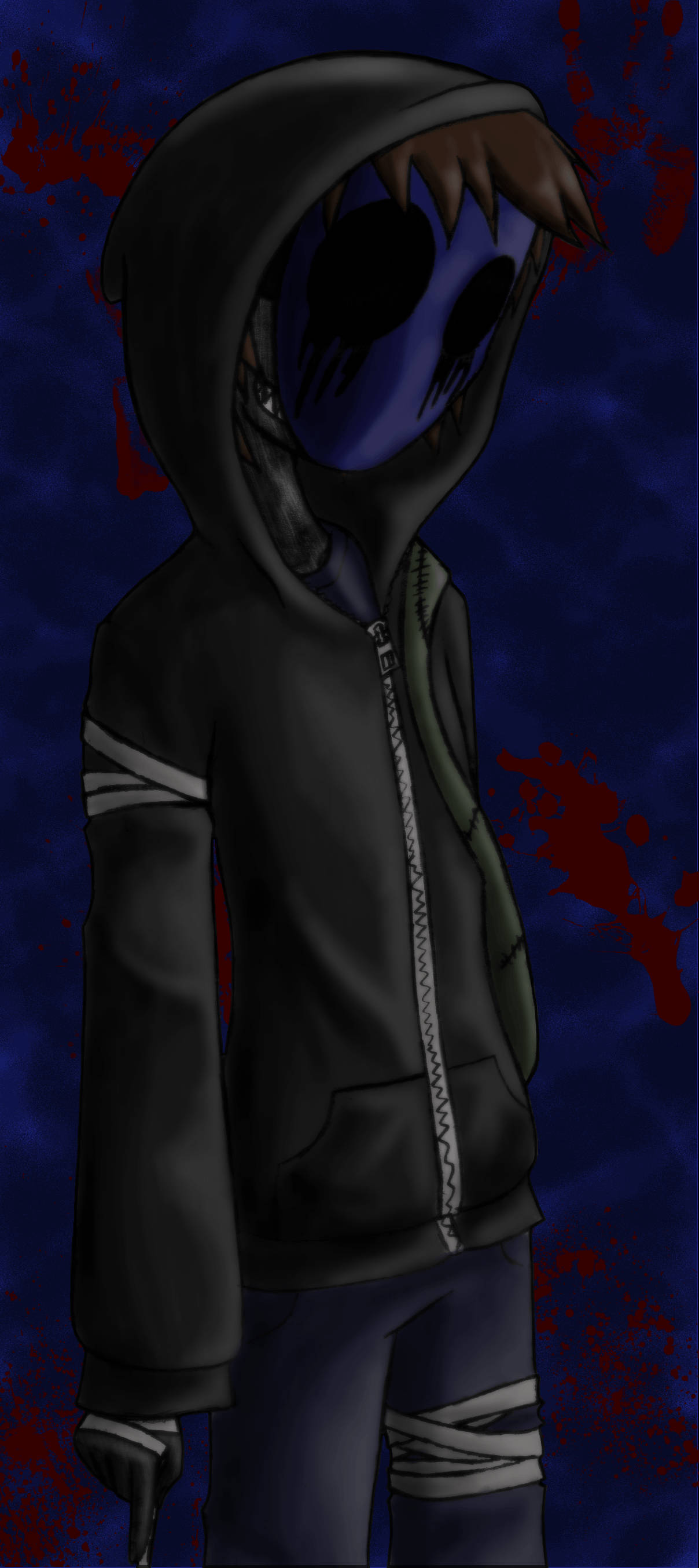 Malungkot na Digital Art ni Eyeless Jack Wallpaper