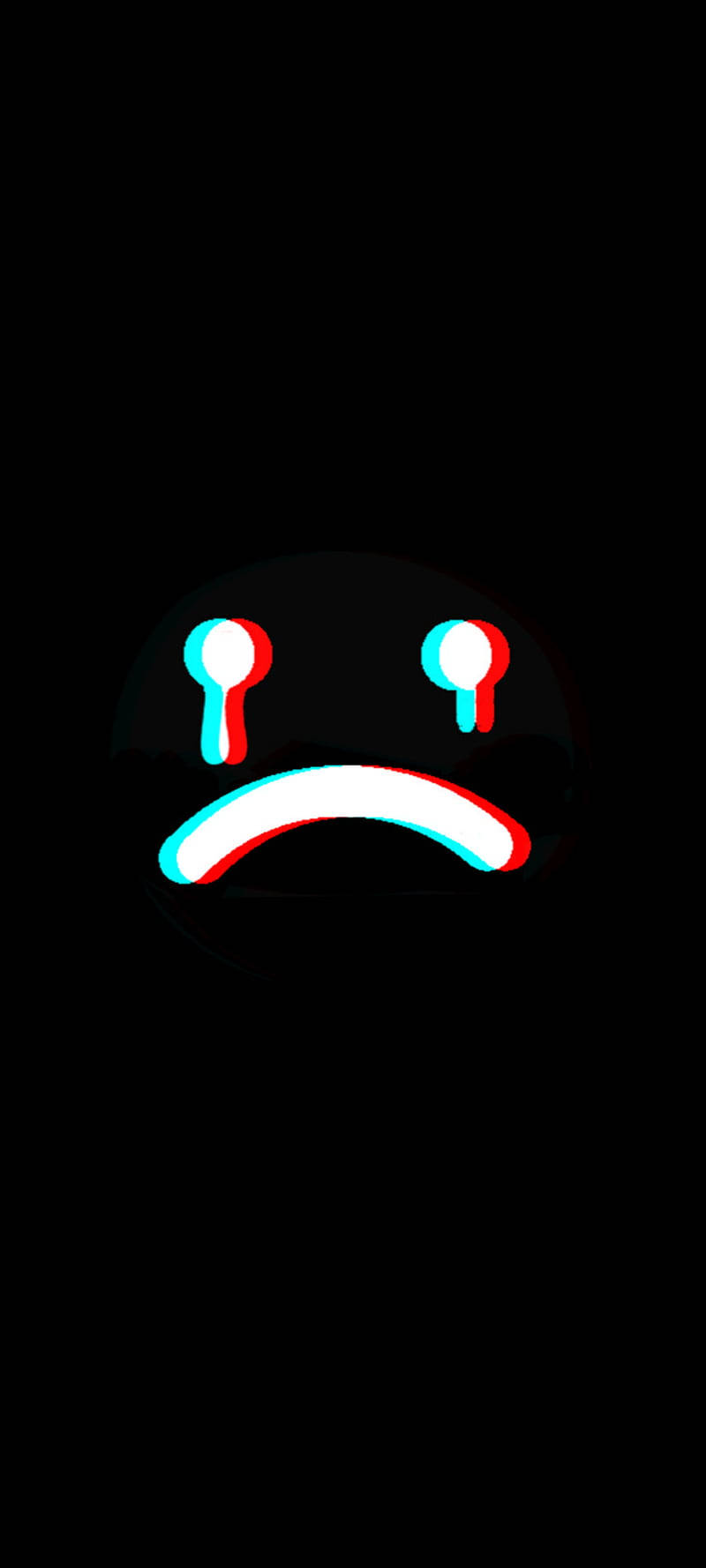 Malungkot na Emoji na Mukha na May Luha Wallpaper