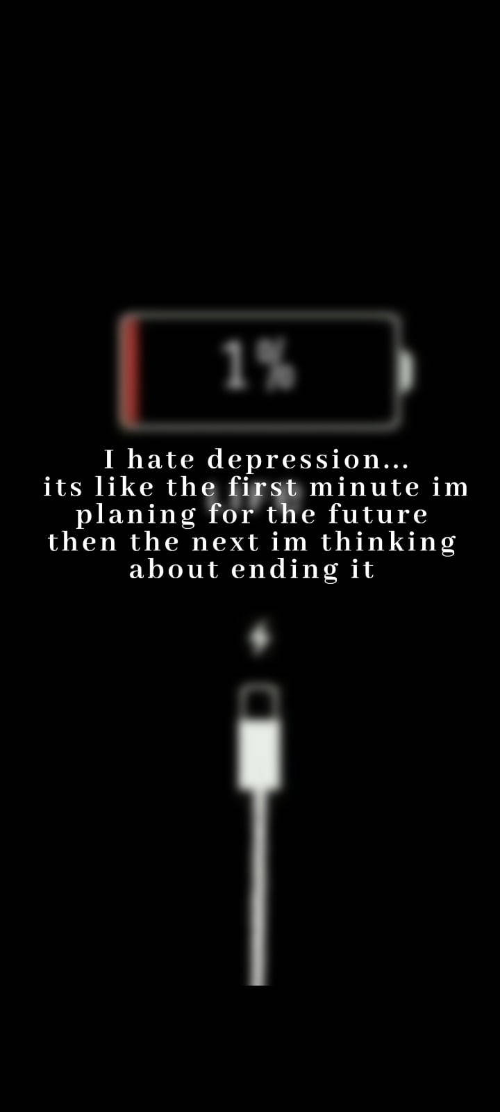 Malungkot na Quote na I Hate Depression Wallpaper