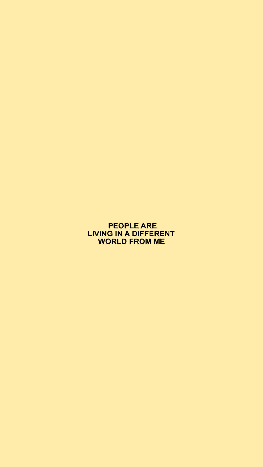 Malungkot na Quote Pastel Yellow Aesthetic Wallpaper