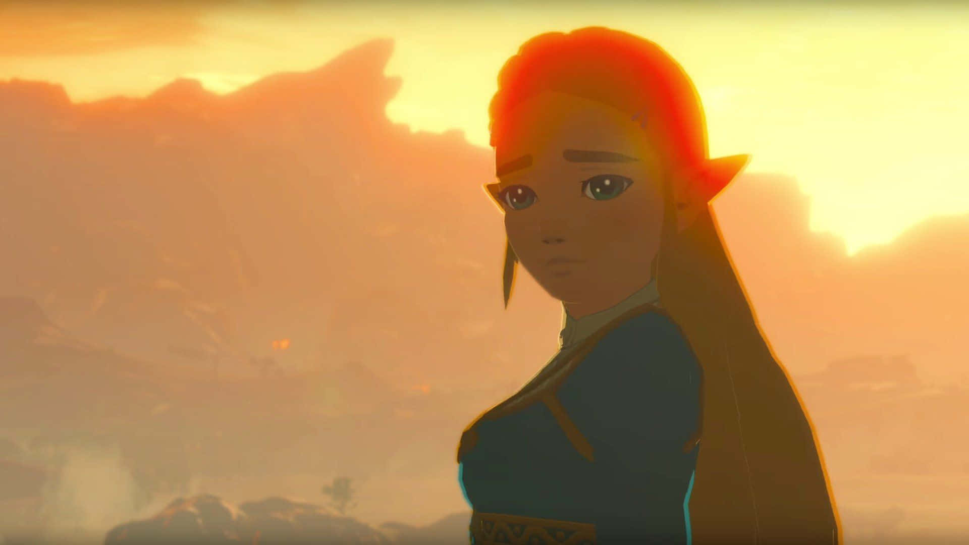 Malungkot na Tingin ni Prinsesa Zelda Botw Wallpaper