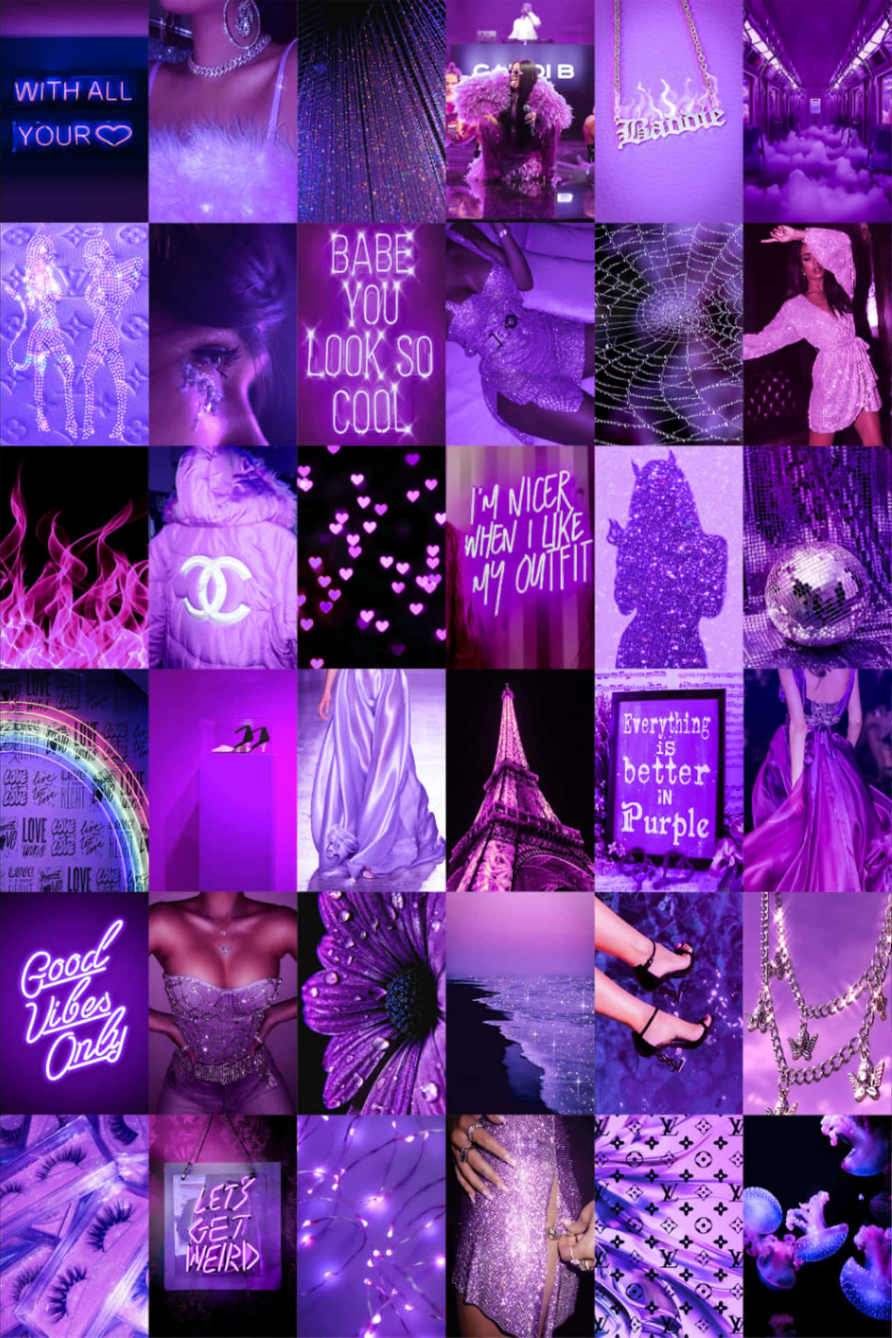 Manatiling bad at boujee sa mga curated na baddie aesthetic looks. Wallpaper