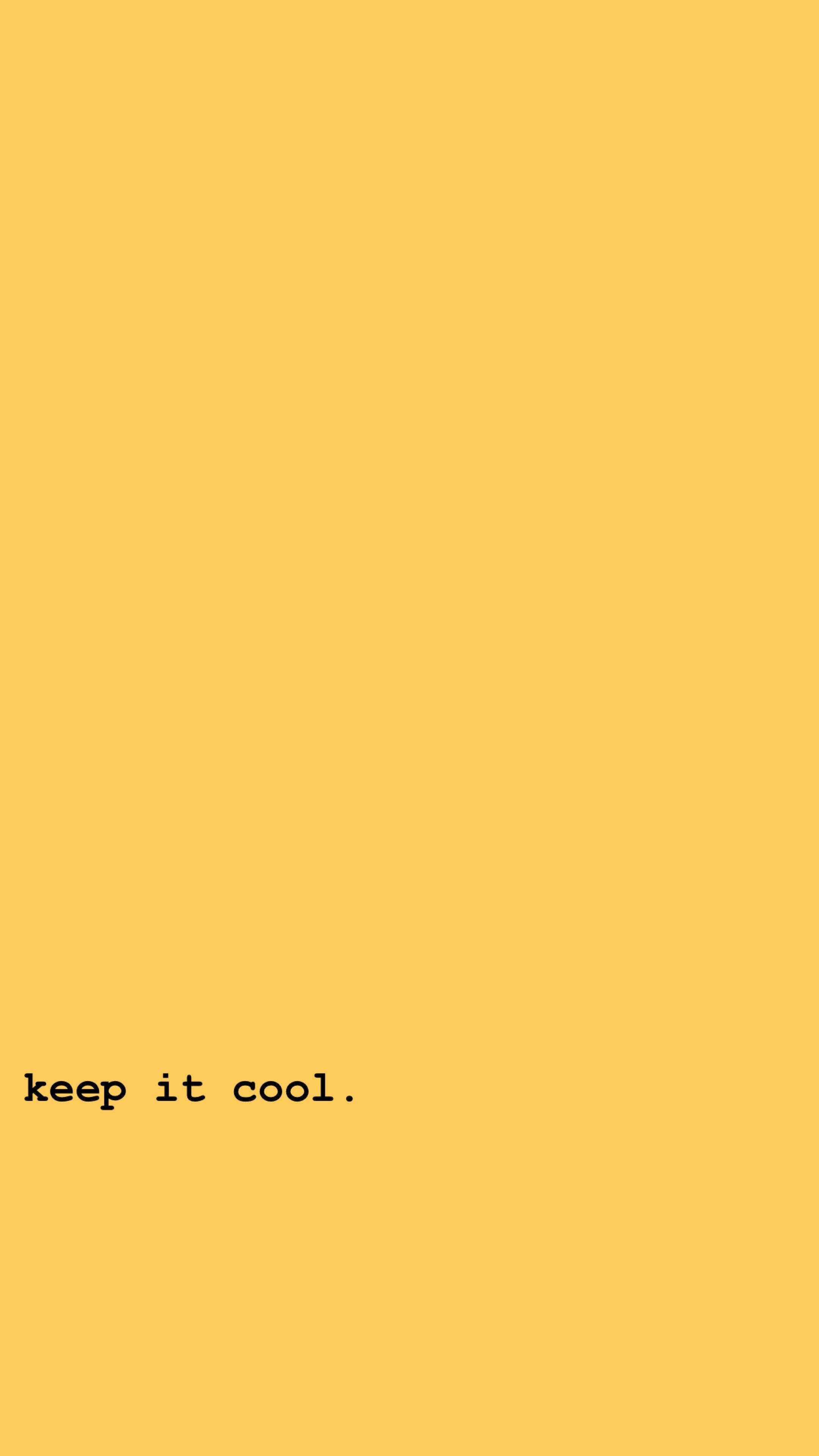 Manatiling Cool Pastel Yellow Aesthetic Wallpaper