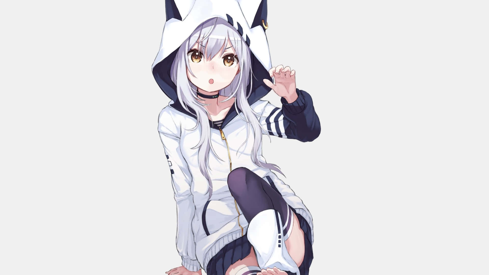 Manatiling komportable at naka-istilo gamit ang klasikong Anime Girl Hoodie Wallpaper