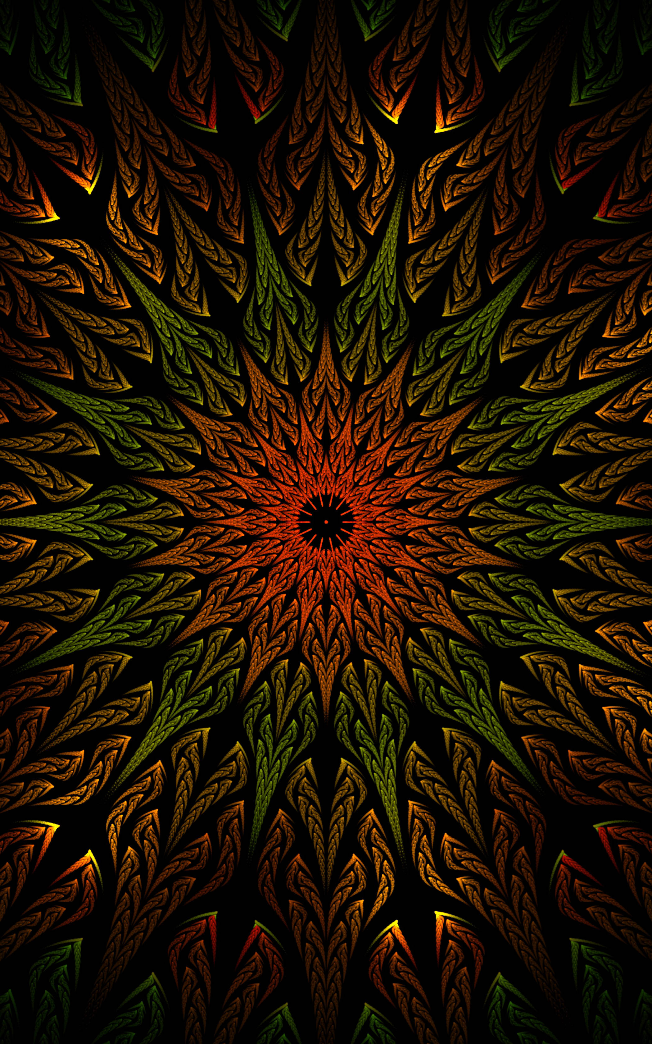 Mandala Dark Fractal Wallpaper