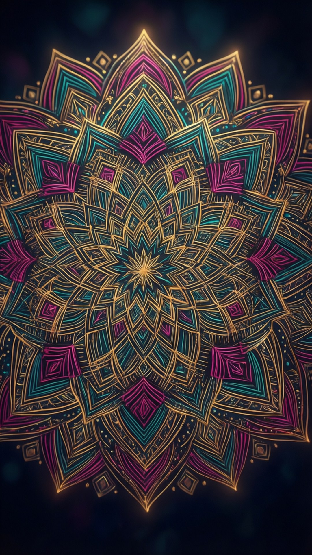 Mandala Gintong Liwanag Wallpaper