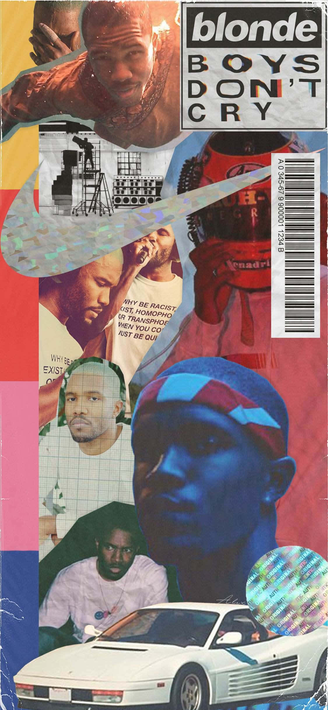 Mang-aawit na si Frank Ocean na masayang lumilipad sa isang kulay-rosang kulimlim Wallpaper