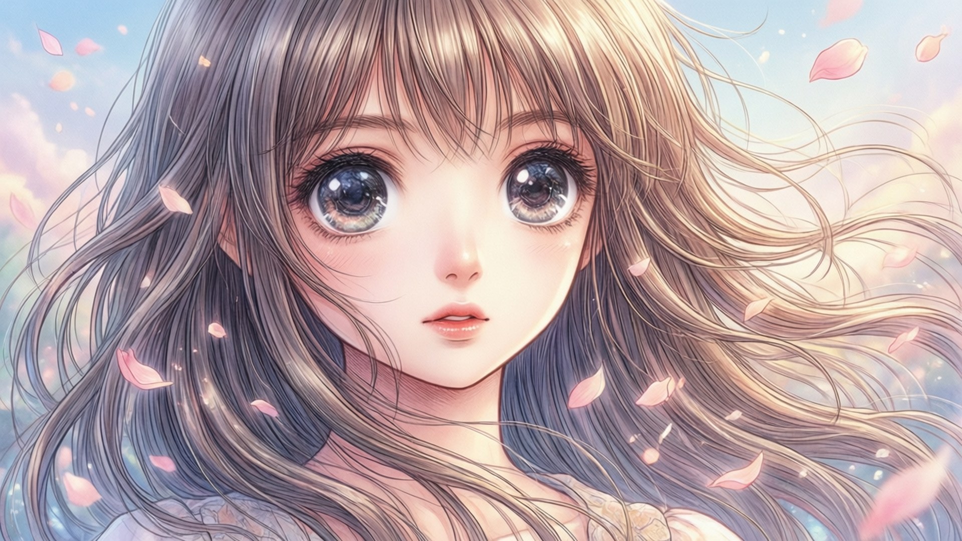 Manga na Magandang Babae Wallpaper